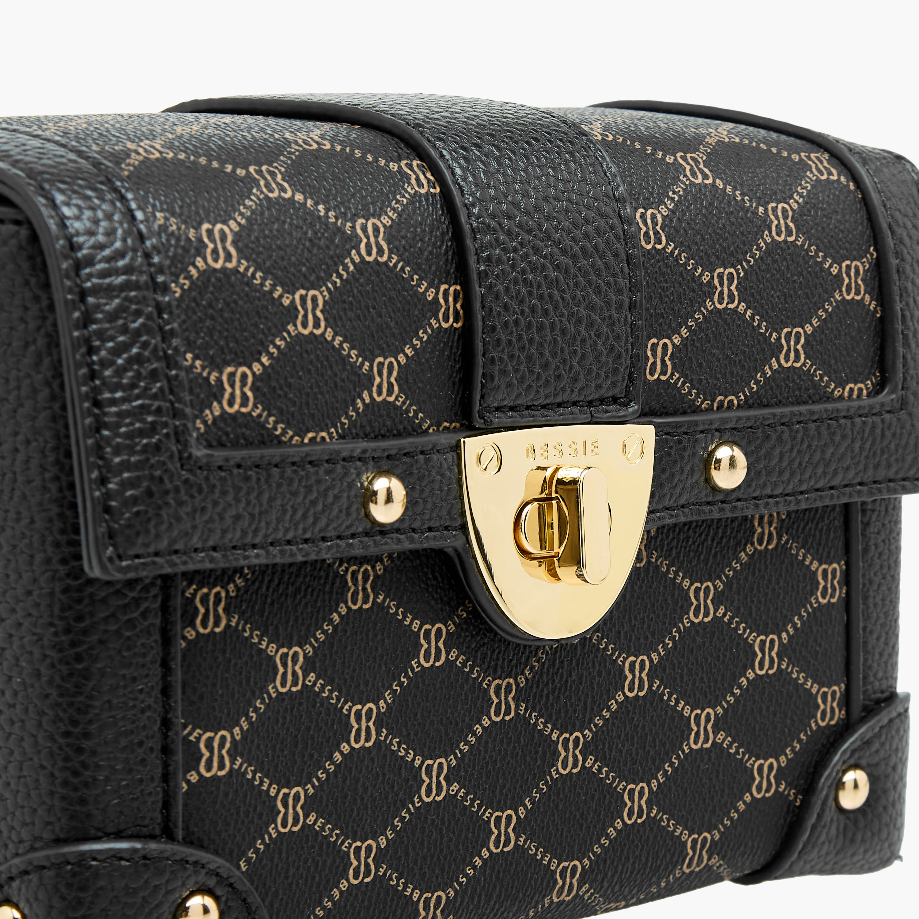 Bessie London Monogram Print Crossbody Bag with Detachable Strap-women-bagsandwallets-handbags-image-5