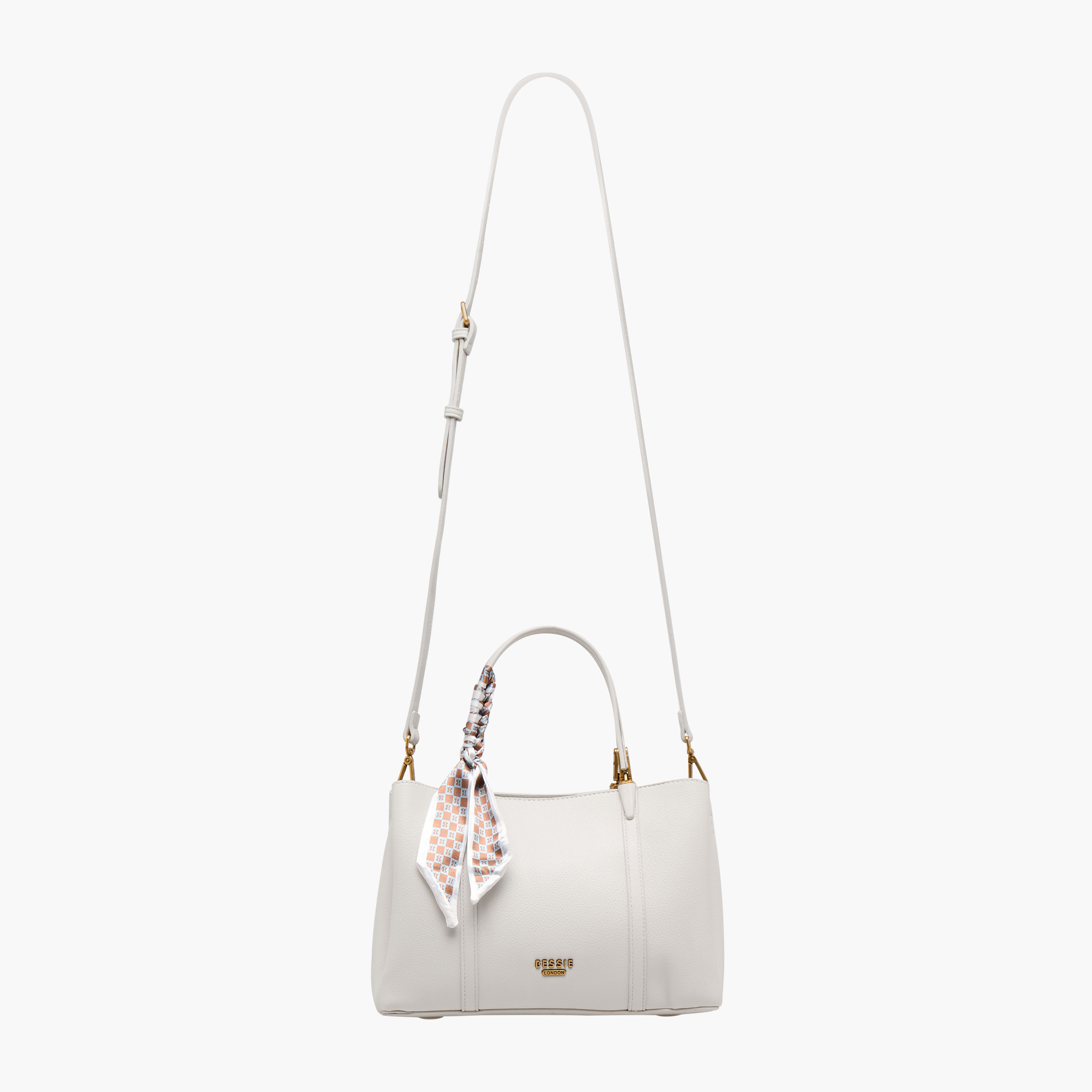 Bessie London Scarf Detail Tote Bag with Double Handle-women-bagsandwallets-handbags-image-2