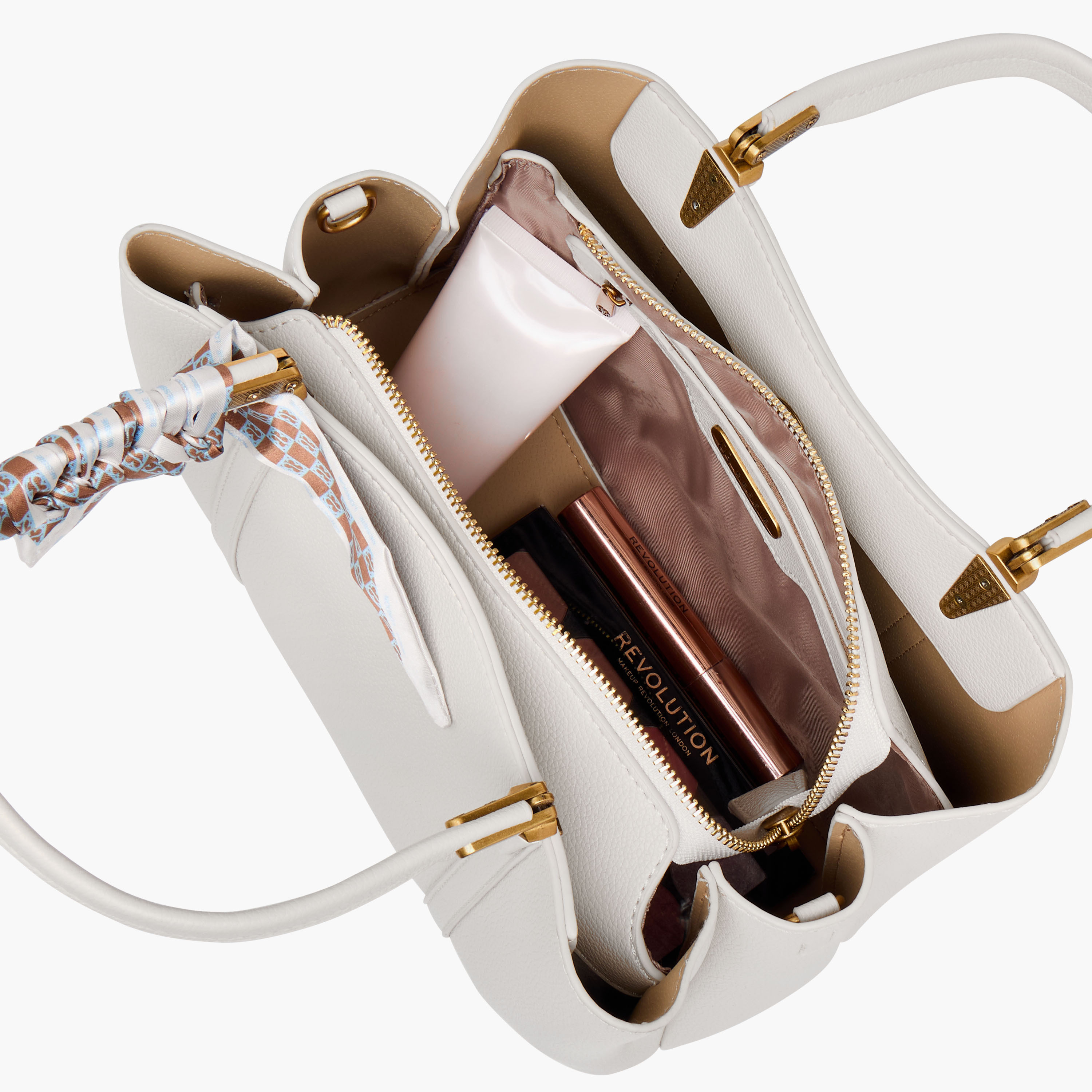 Bessie London Scarf Detail Tote Bag with Double Handle-women-bagsandwallets-handbags-image-7