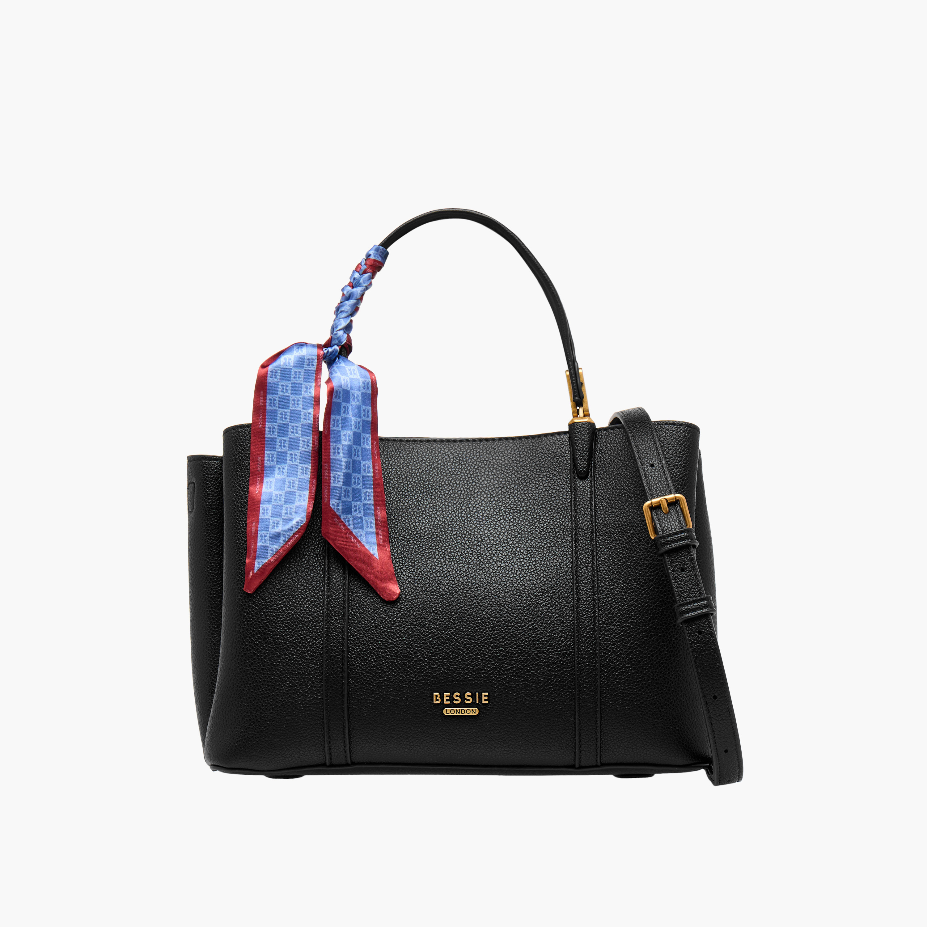 شنطة توتي بزينة وشاح ومقبض مزدوج من بيسي لندن-women-bagsandwallets-handbags-image-1