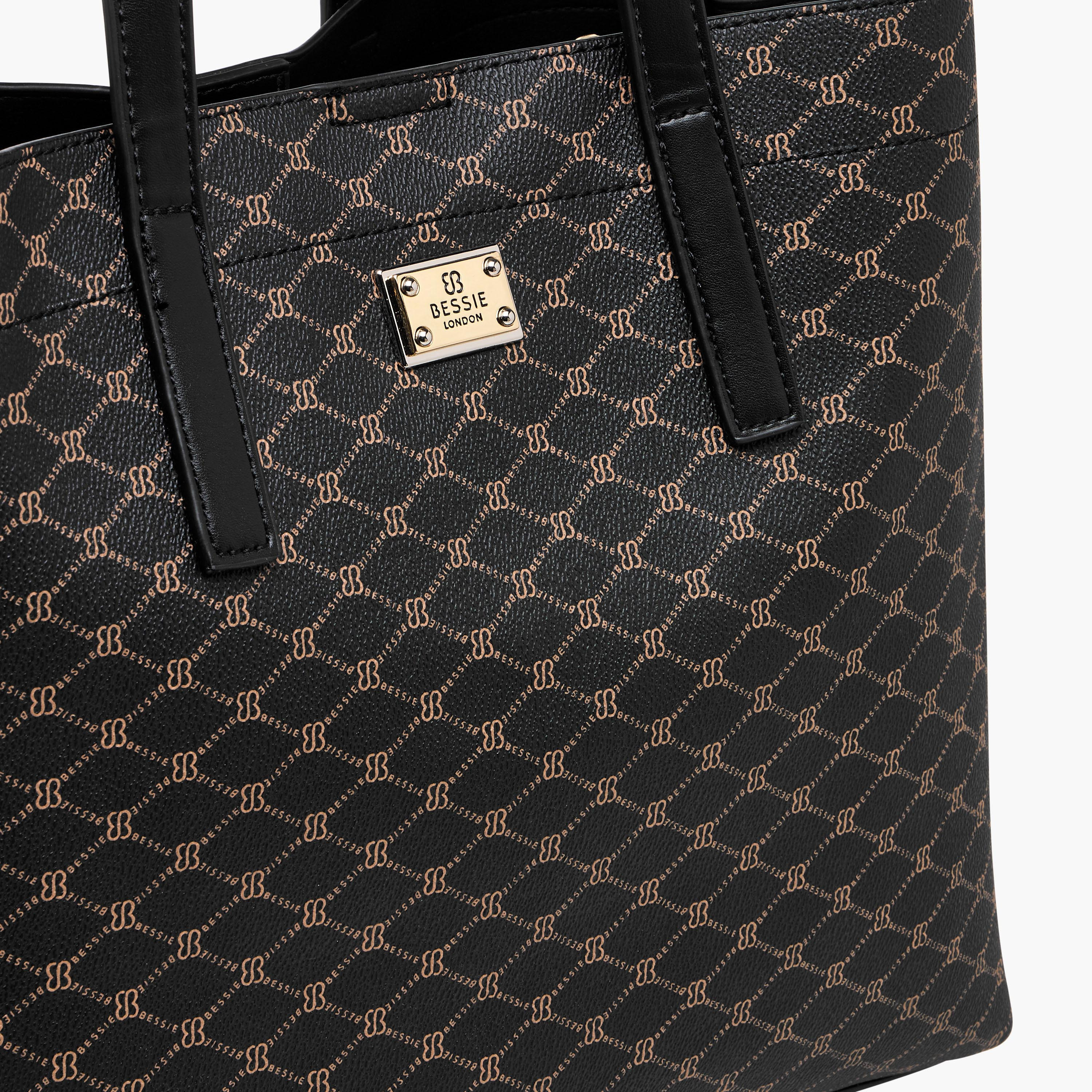 Bessie London Printed Tote Bag with Double Handle-women-bagsandwallets-handbags-image-5