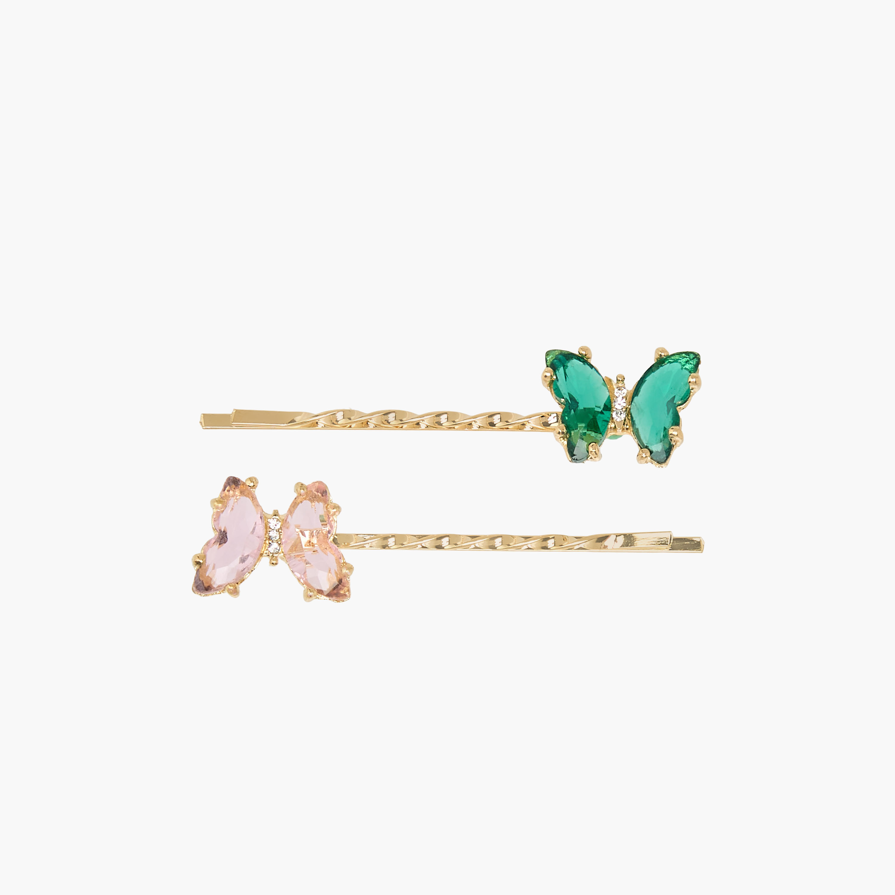 Pack of 2 Hairpin with Embellished Butterfly-women-hairaccessories-hairpins-image-1