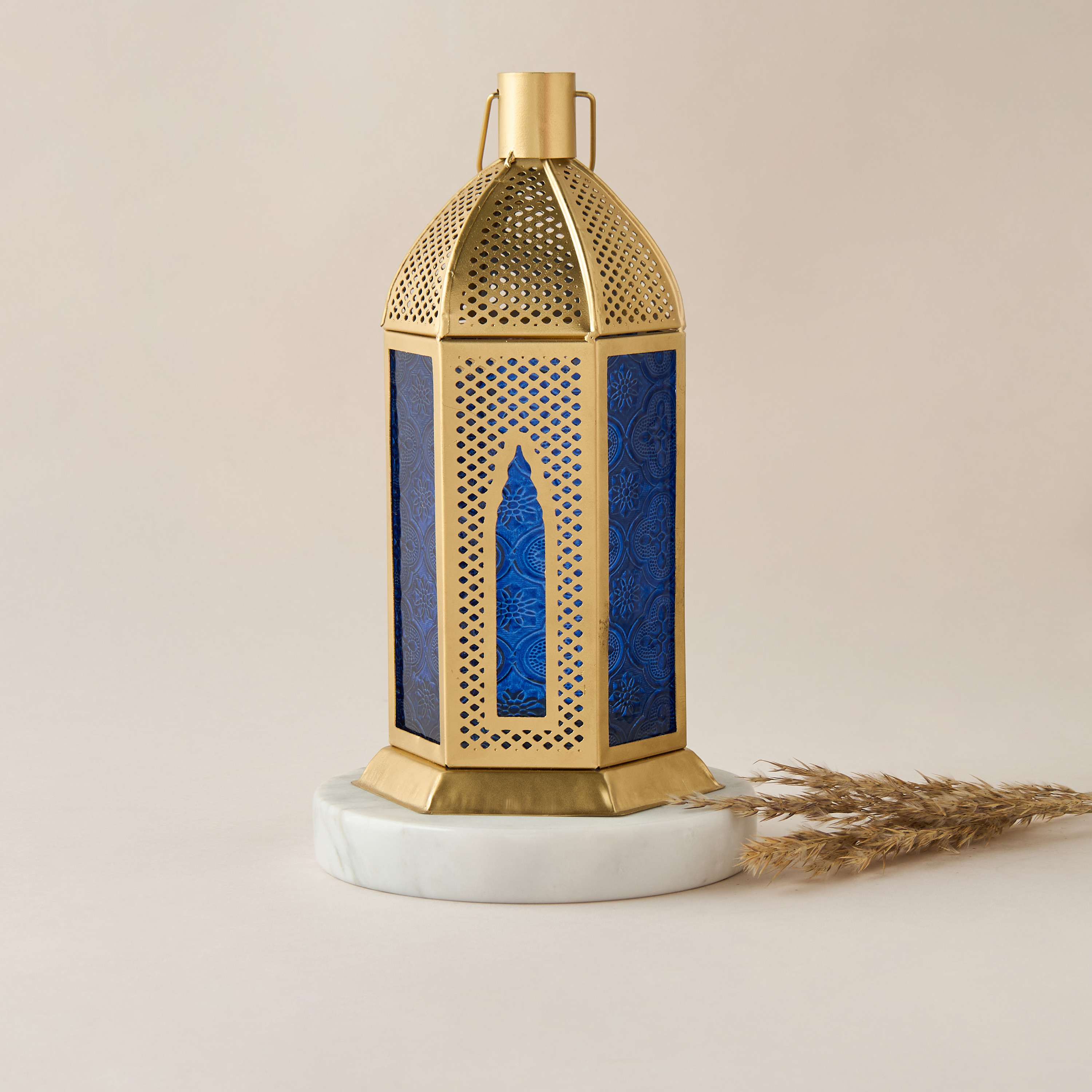 Metallic Tealight Lantern - 41 cms-household-decor-candleholdersandlanterns-image-1