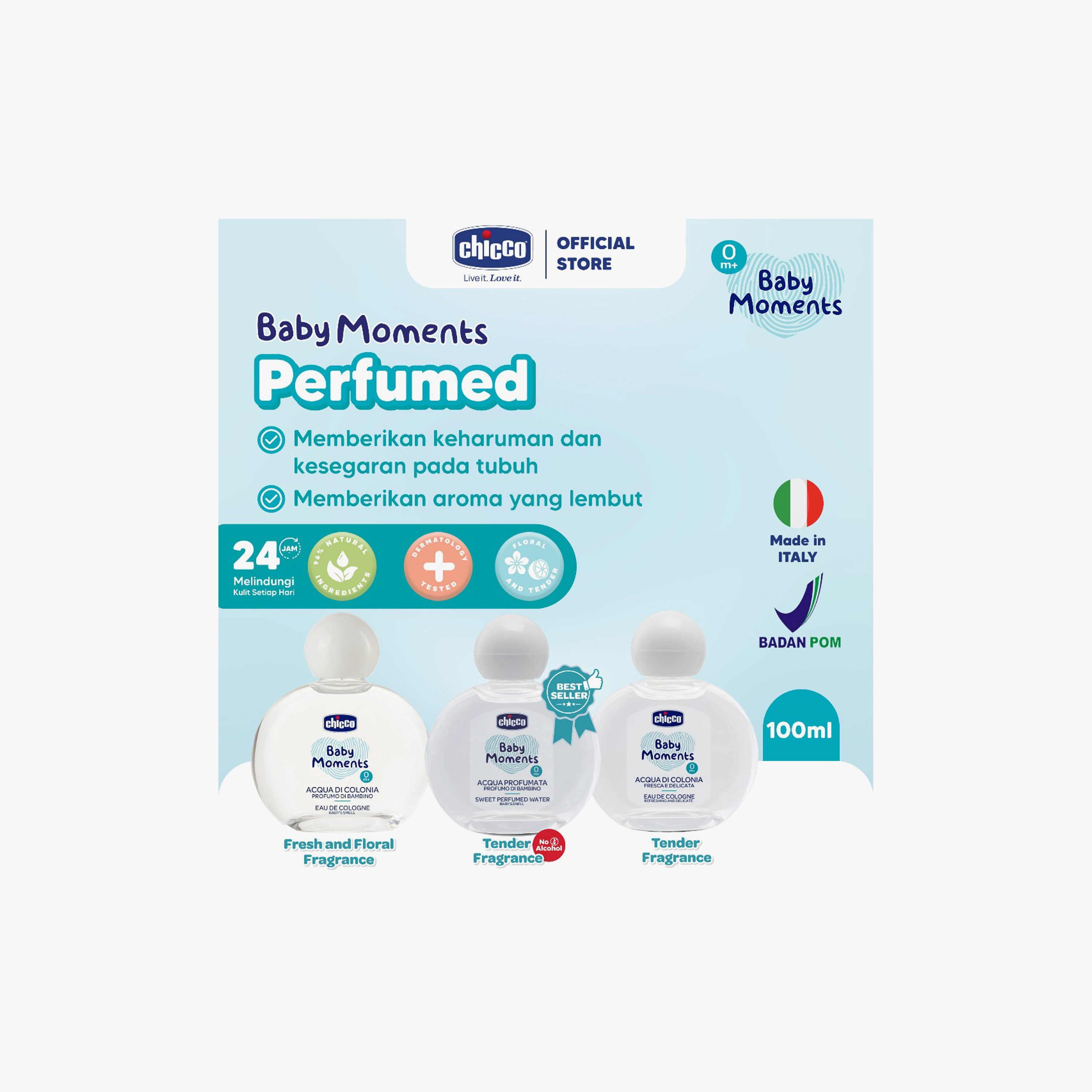 Chicco 100% Natural Origin Sweet Perfumed Water - 100 ml-girls-accessories-perfumesandfragrances-image-3