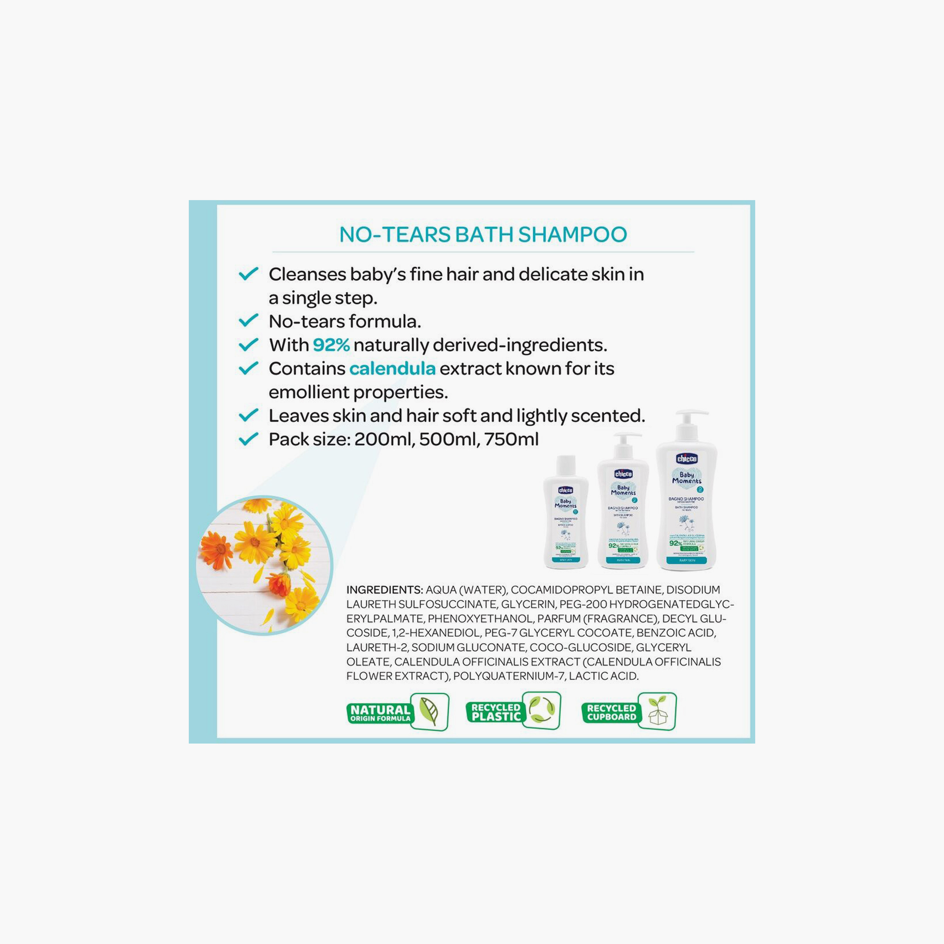 Chicco No Tears Baby Body Wash - 200 ml-baby-bathandcare-hairbodyskincare-shampooandconditioner-image-2
