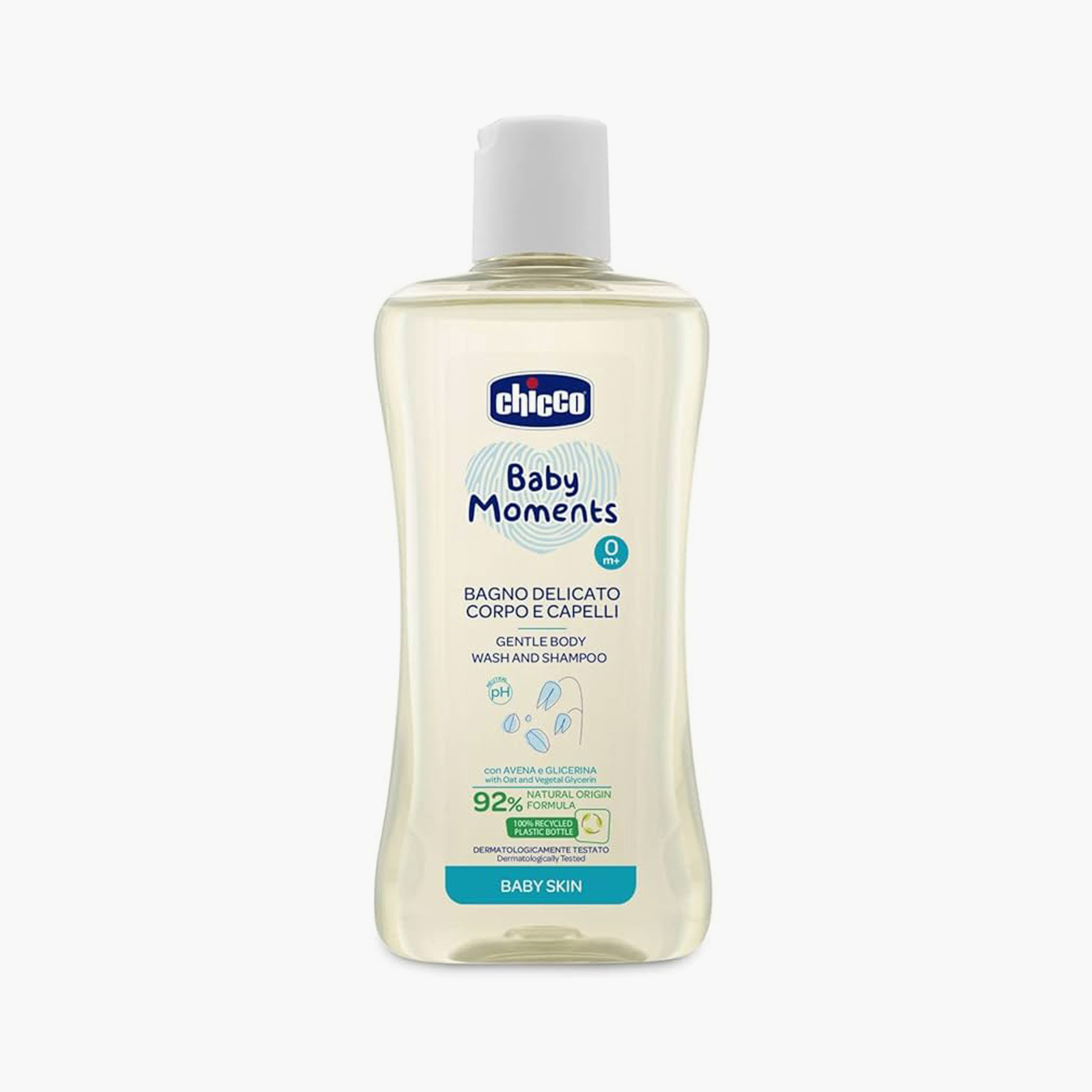 غسول جسم وشامبو لطيف "لا دموع" من شيكو - 200 مل-baby-bathandcare-hairbodyskincare-bodywashandsoaps-image-1