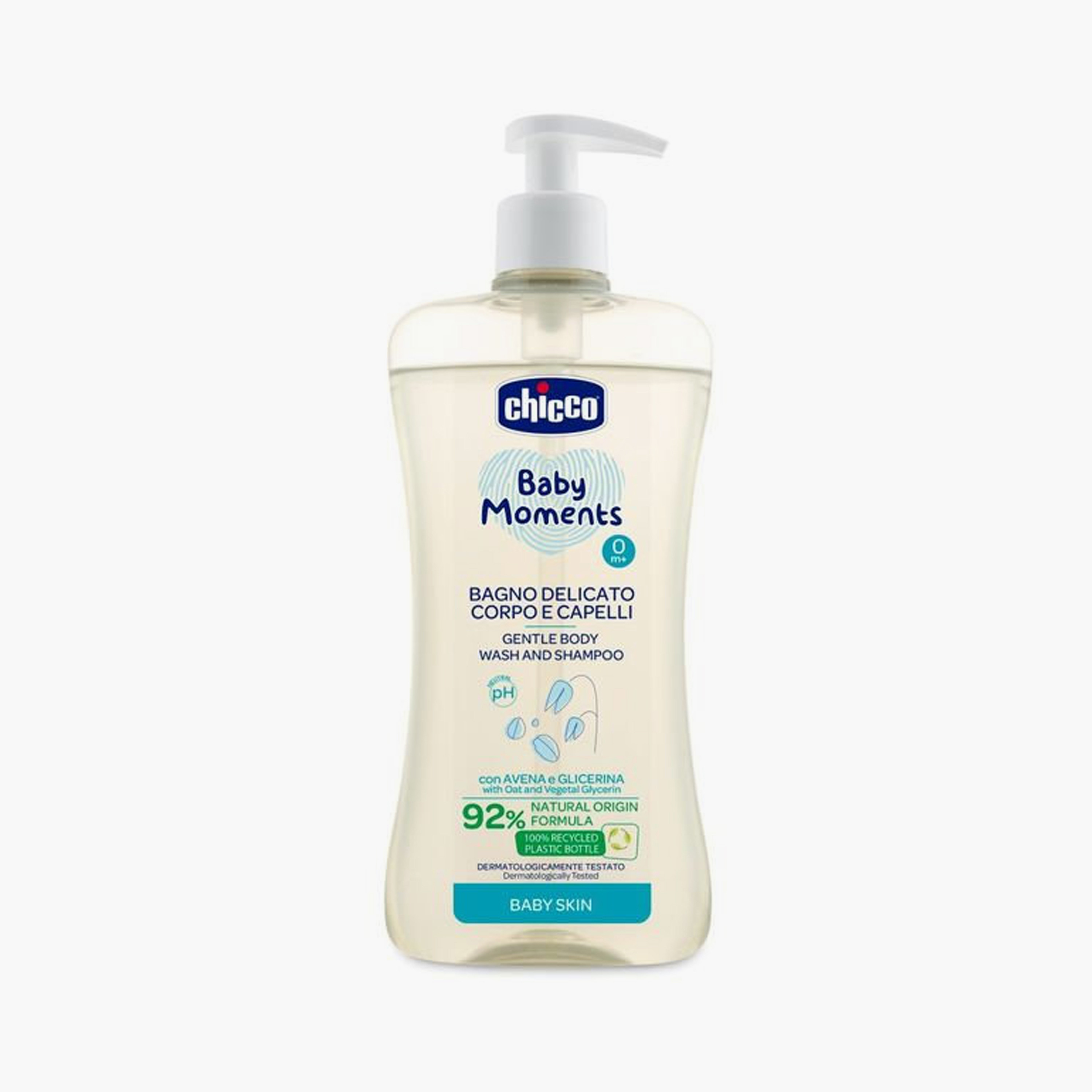 Chicco No Tears Gentle Body Wash and Shampoo - 500 ml-baby-bathandcare-hairbodyskincare-bodywashandsoaps-image-1