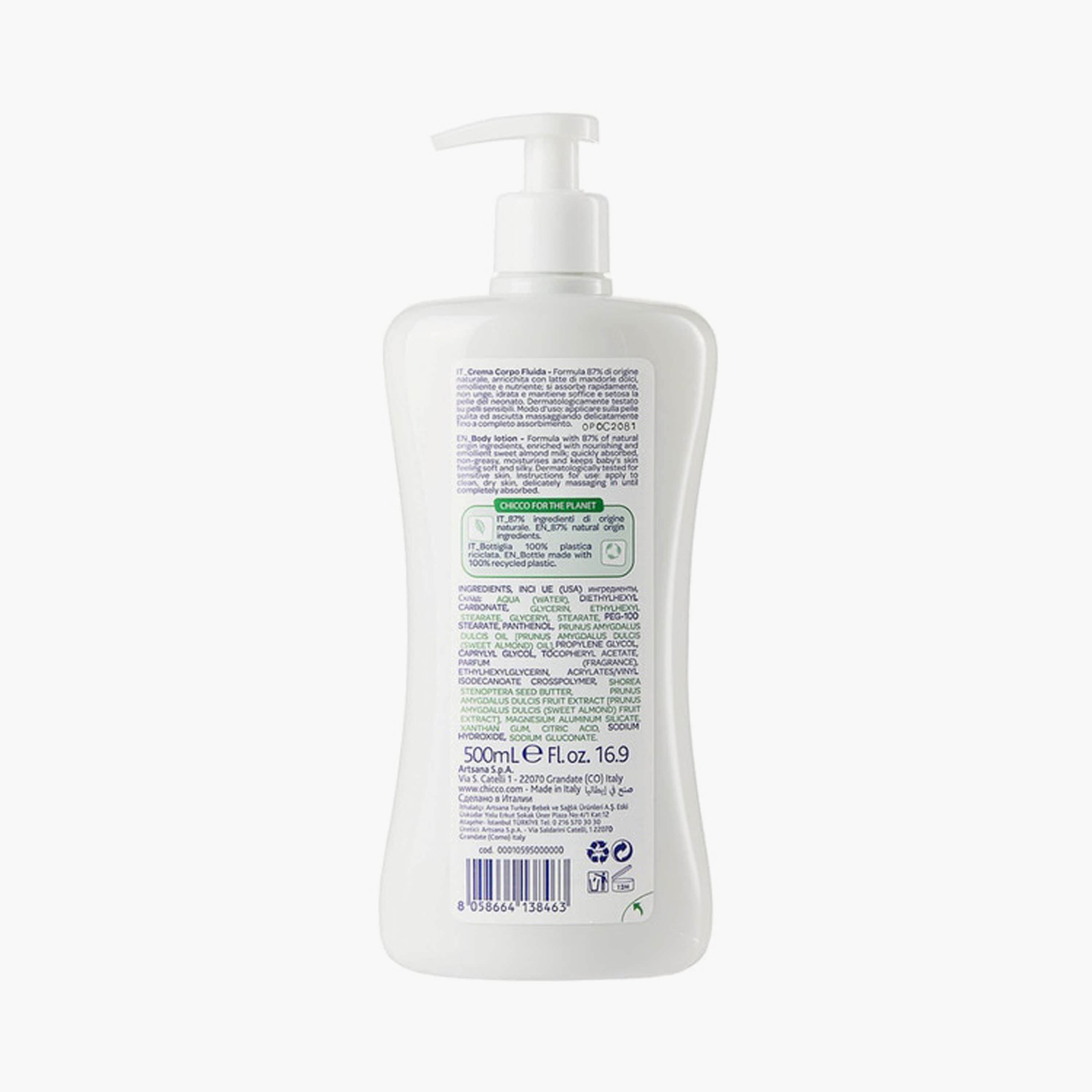 Chicco Gentle Body Lotion - 500 ml-baby-bathandcare-hairbodyskincare-lotionsandcreams-image-2