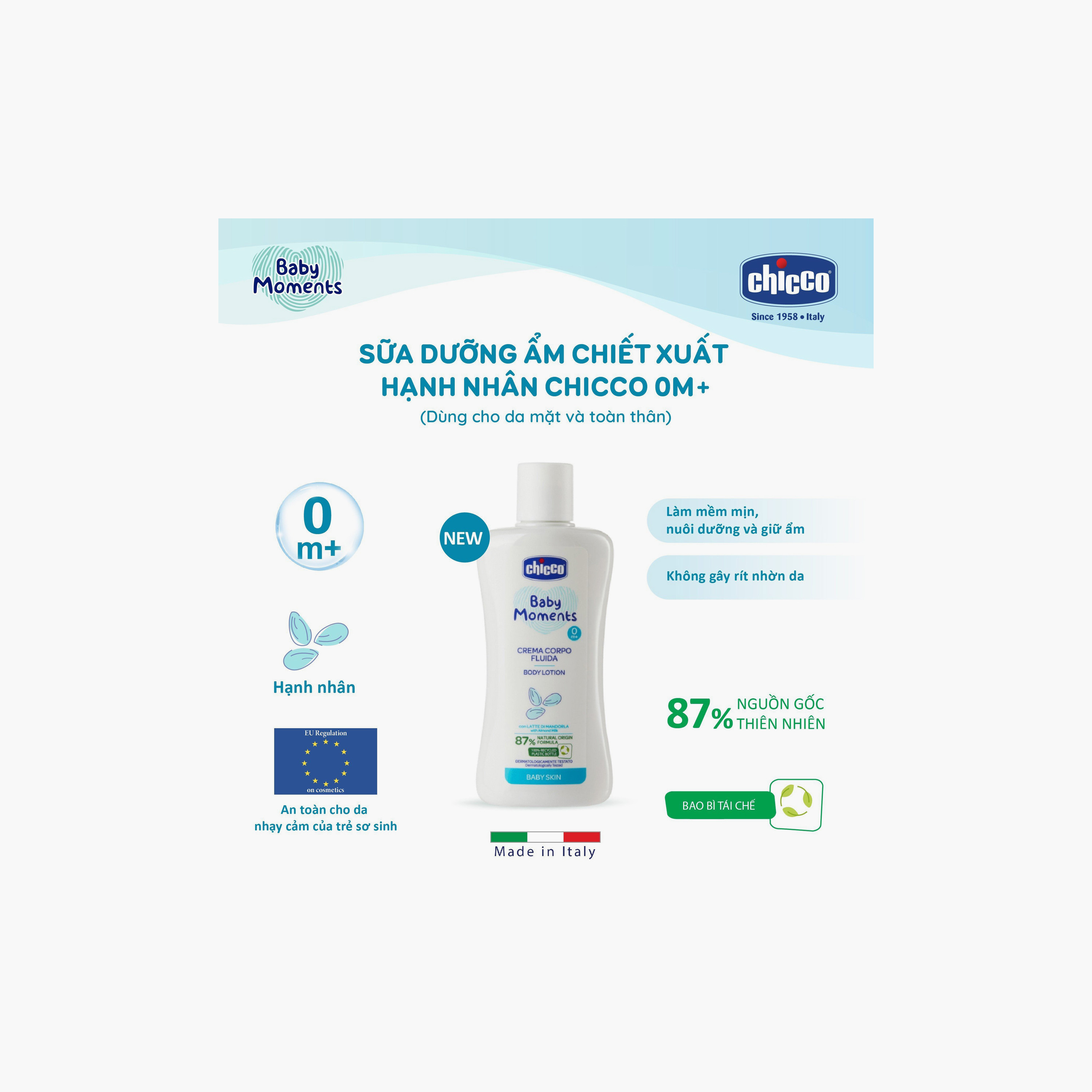 Chicco Gentle Body Lotion - 200 ml-baby-bathandcare-hairbodyskincare-lotionsandcreams-image-2
