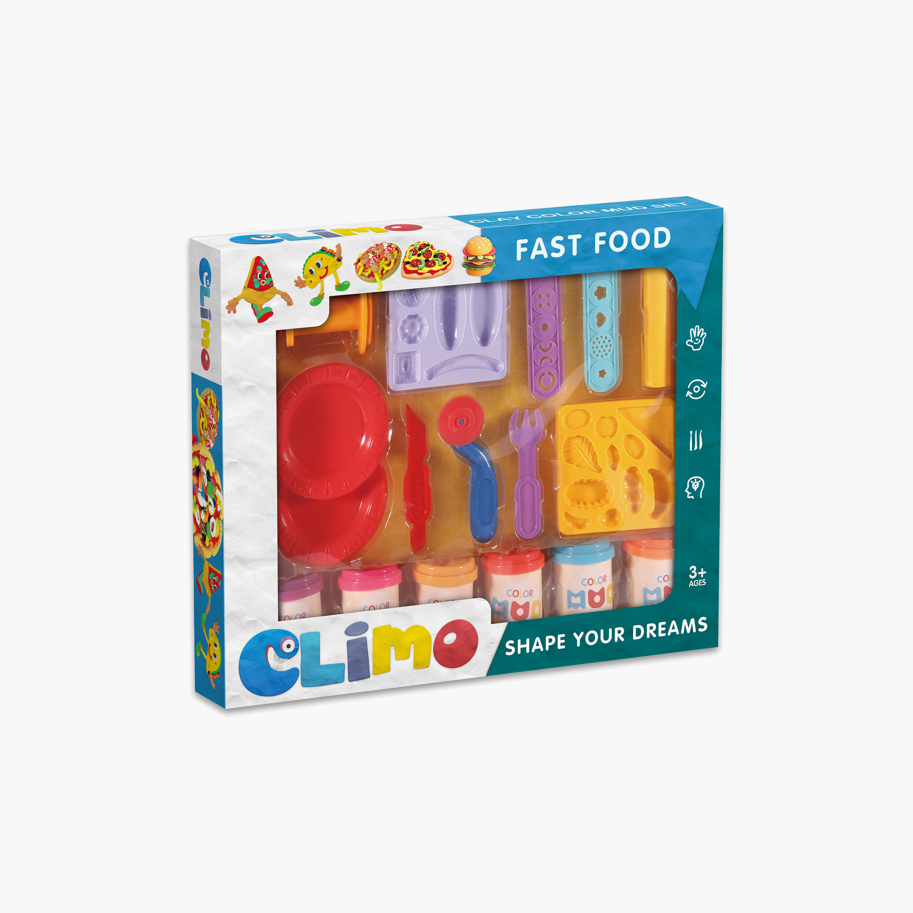 مجموعة لعب صلصال التلوين (اصنعها بنفسك) - ساندويتش من كليمو-toys-educational-doughtoys-image-2