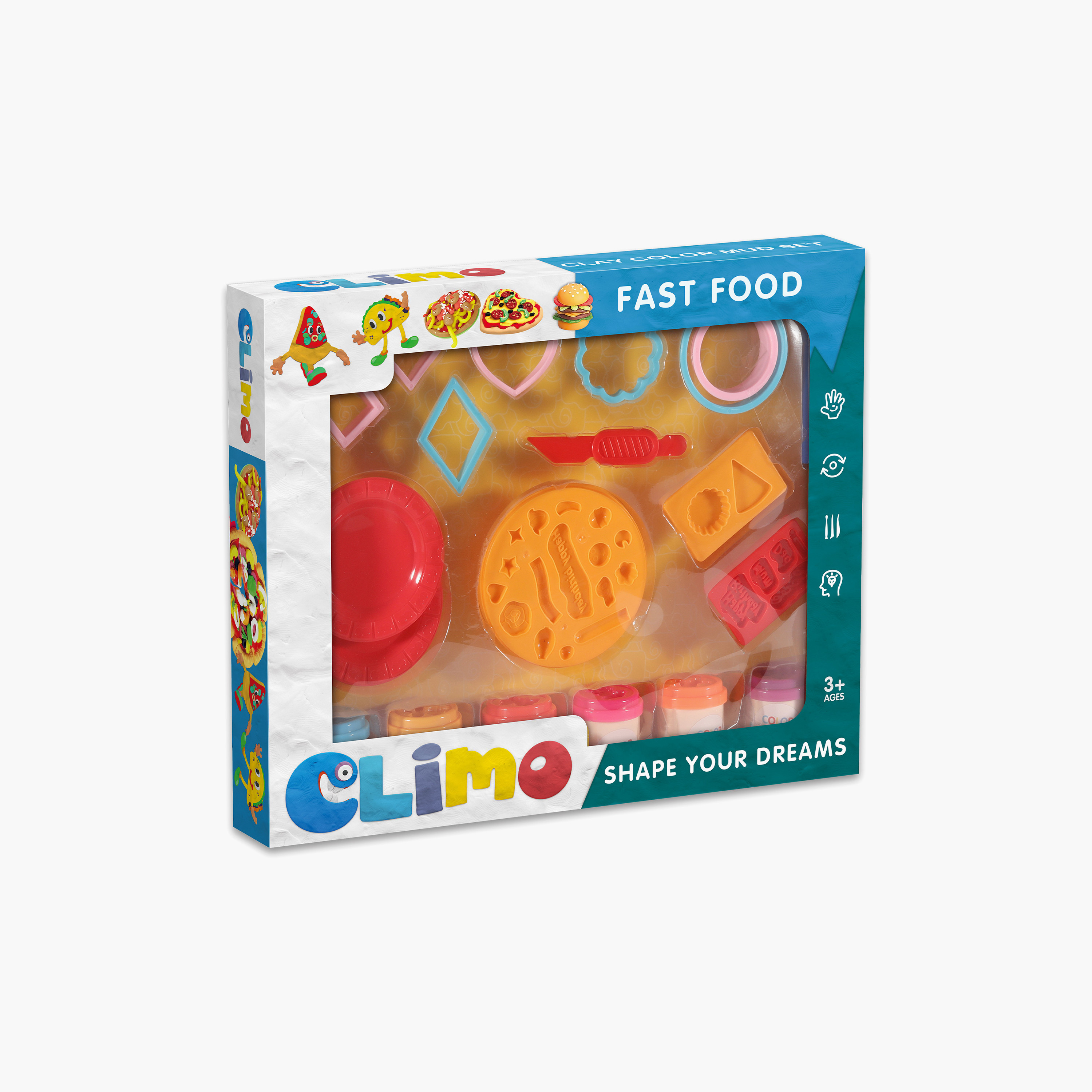 مجموعة لعب صلصال التلوين (اصنعها بنفسك) - كعكة عيد ميلاد من كليمو-toys-educational-doughtoys-image-2