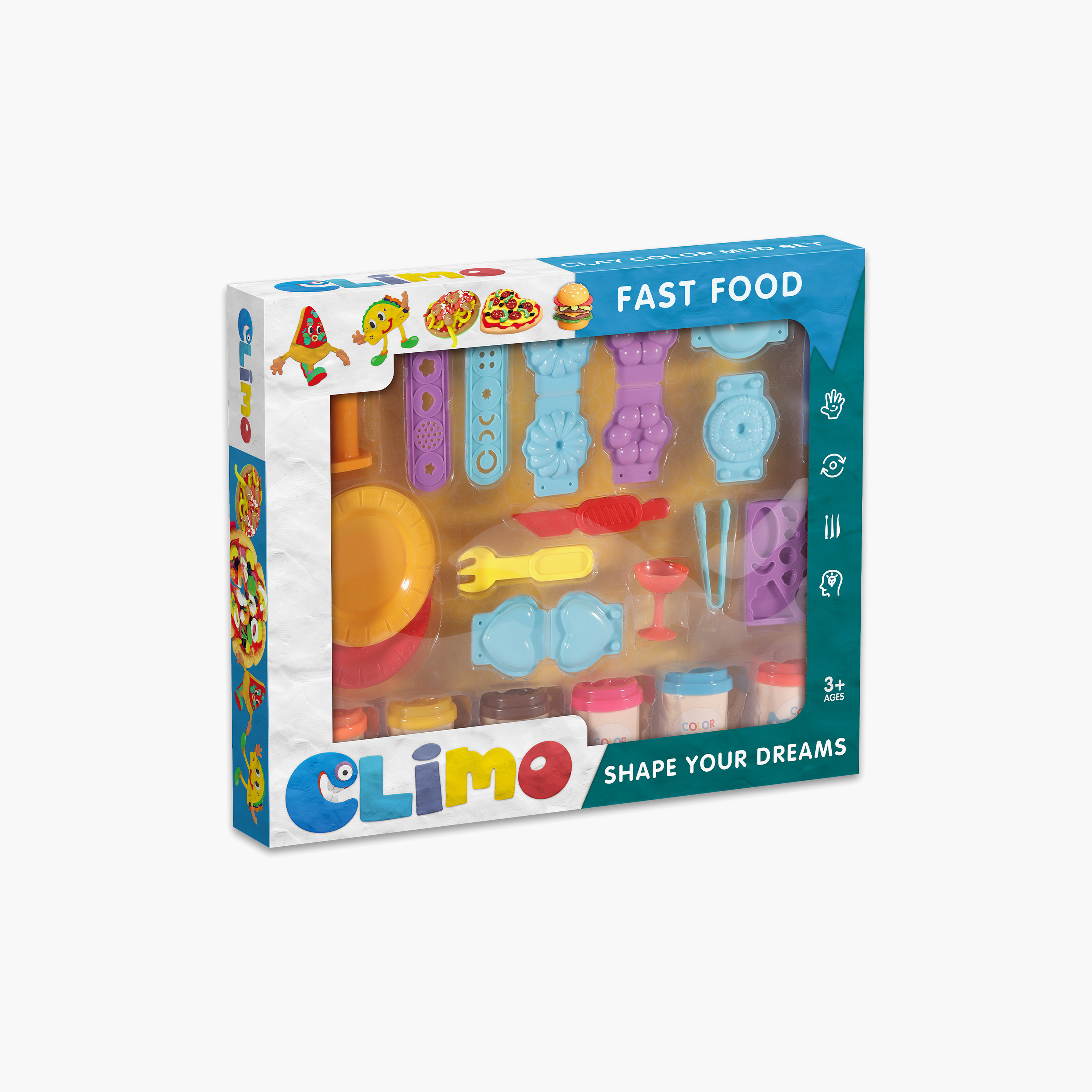 مجموعة لعب صلصال التلوين (اصنعها بنفسك) - بسكويت من كليمو-toys-educational-doughtoys-image-2