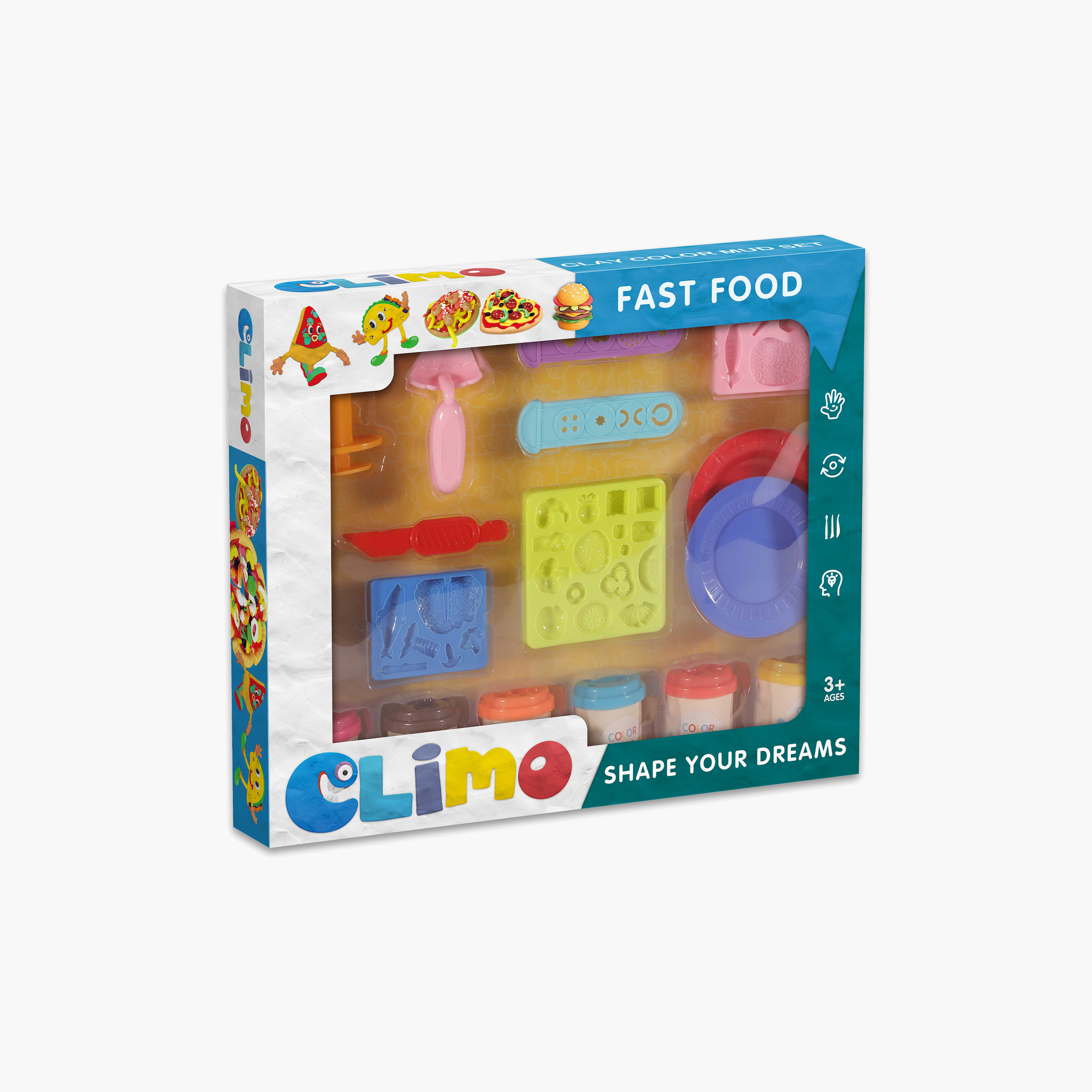 مجموعة لعب صلصال التلوين (اصنعها بنفسك) - بيتزا من كليمو-toys-educational-doughtoys-image-2