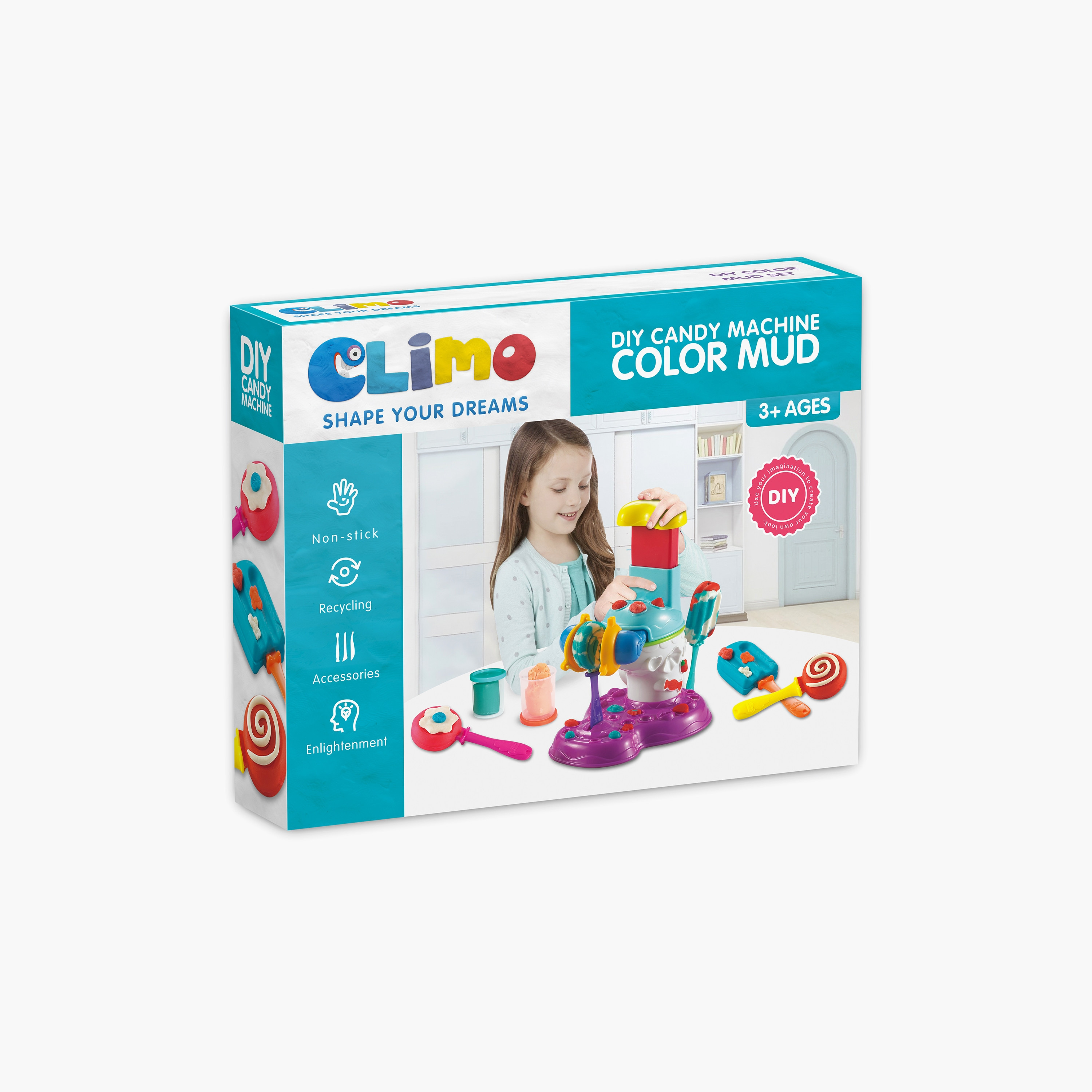 مجموعة لعب صلصال التلوين (اصنعها بنفسك) - آلة الحلوى من كليمو-toys-educational-doughtoys-image-2
