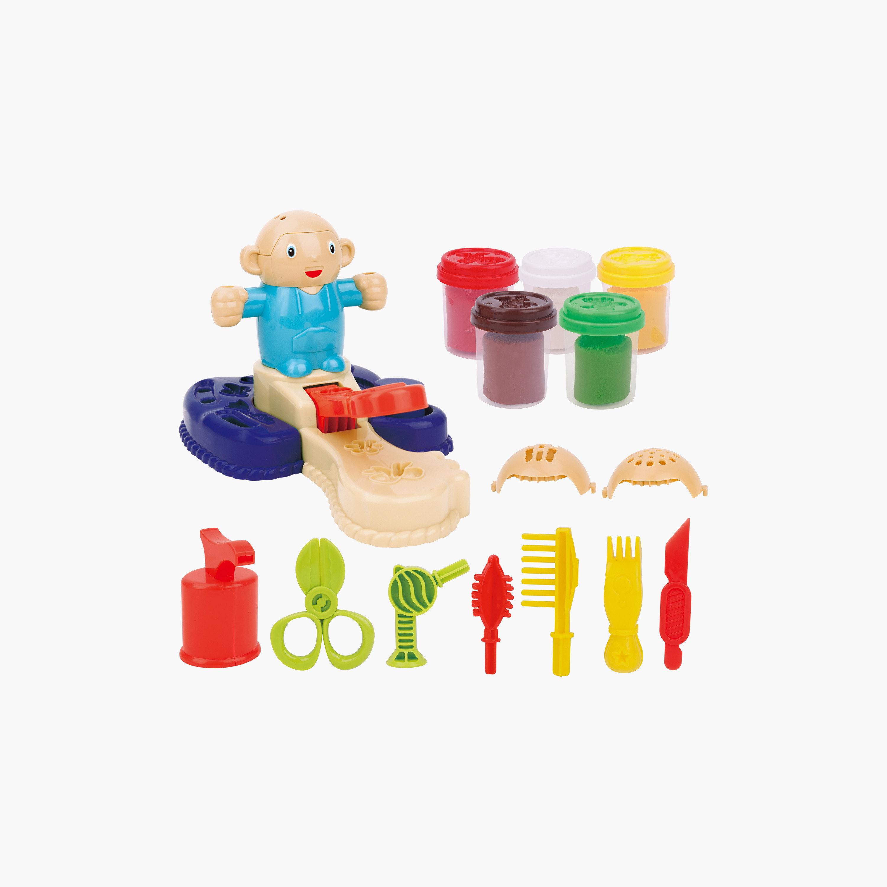 مجموعة لعب صلصال التلوين (اصنعها بنفسك) - مصفف الشعر من كليمو-toys-educational-doughtoys-image-1