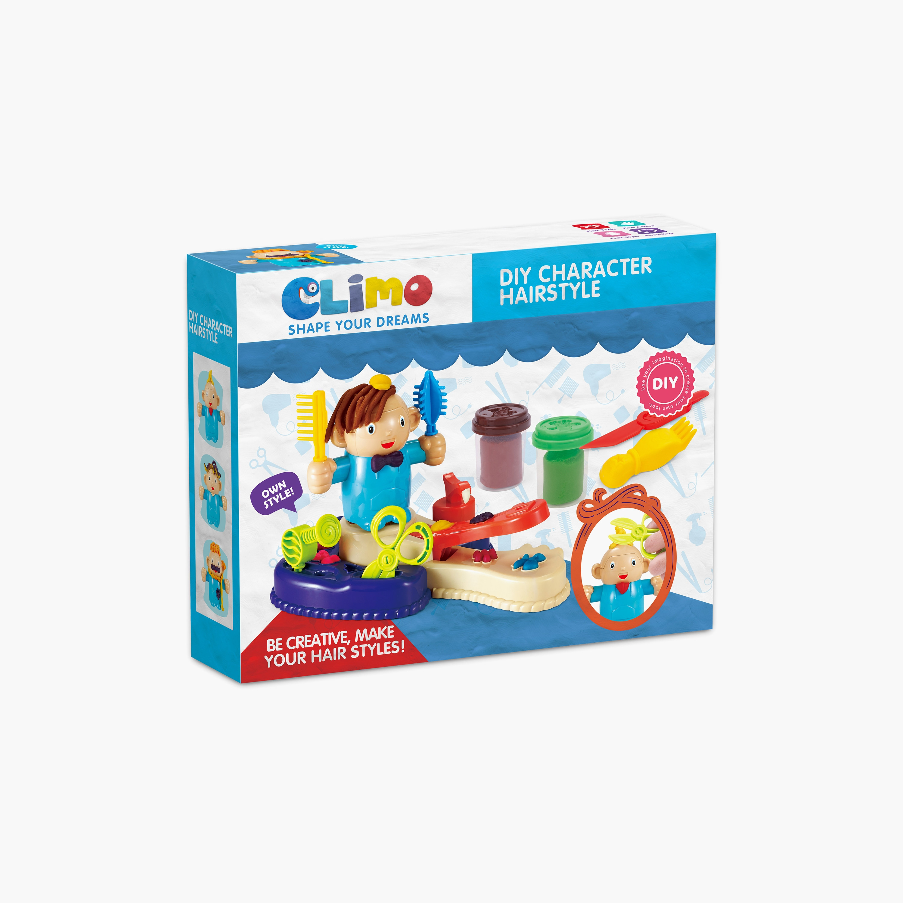 مجموعة لعب صلصال التلوين (اصنعها بنفسك) - مصفف الشعر من كليمو-toys-educational-doughtoys-image-2