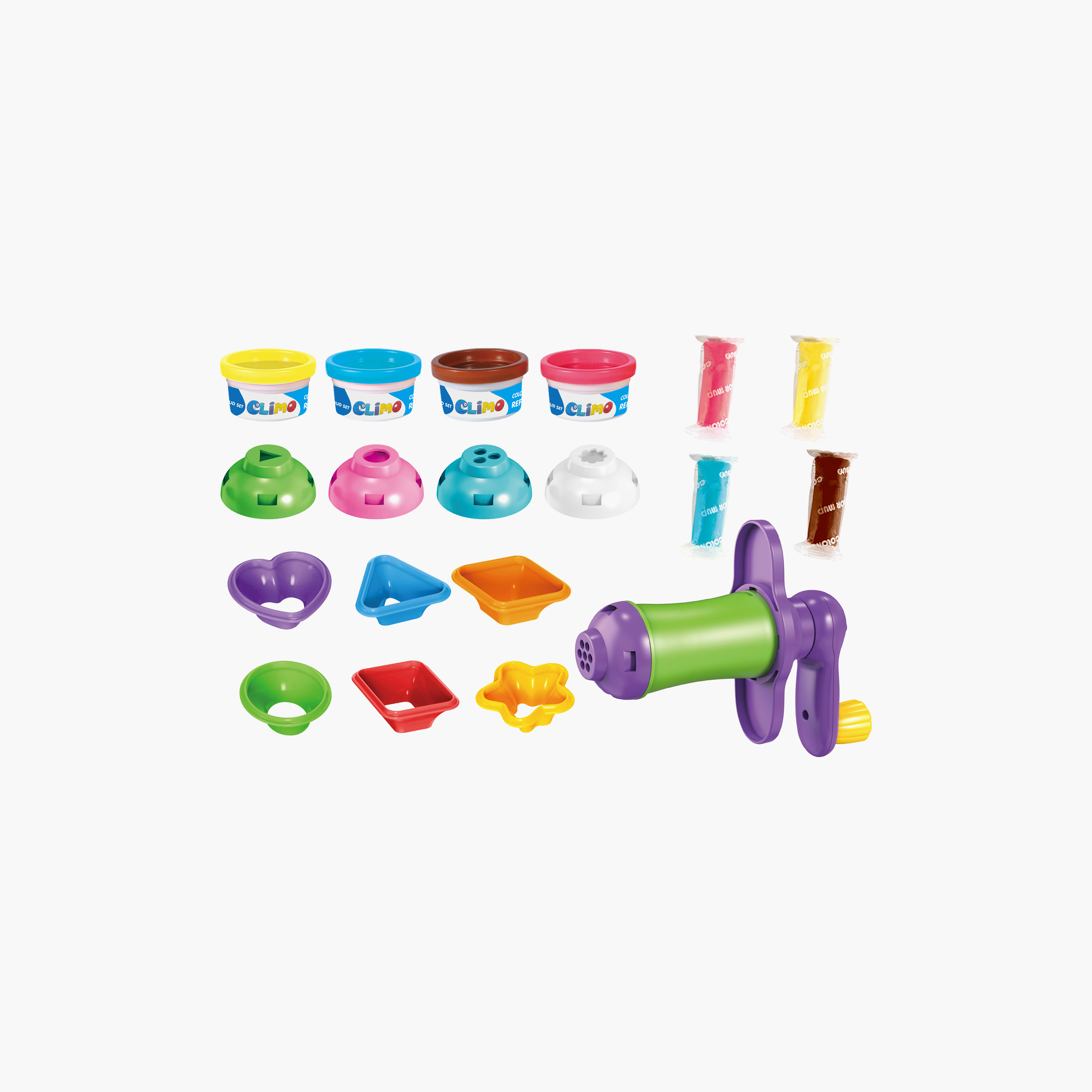 مجموعة لعب صلصال التلوين (اصنعها بنفسك) - آلة النودلز من كليمو-toys-educational-doughtoys-image-1
