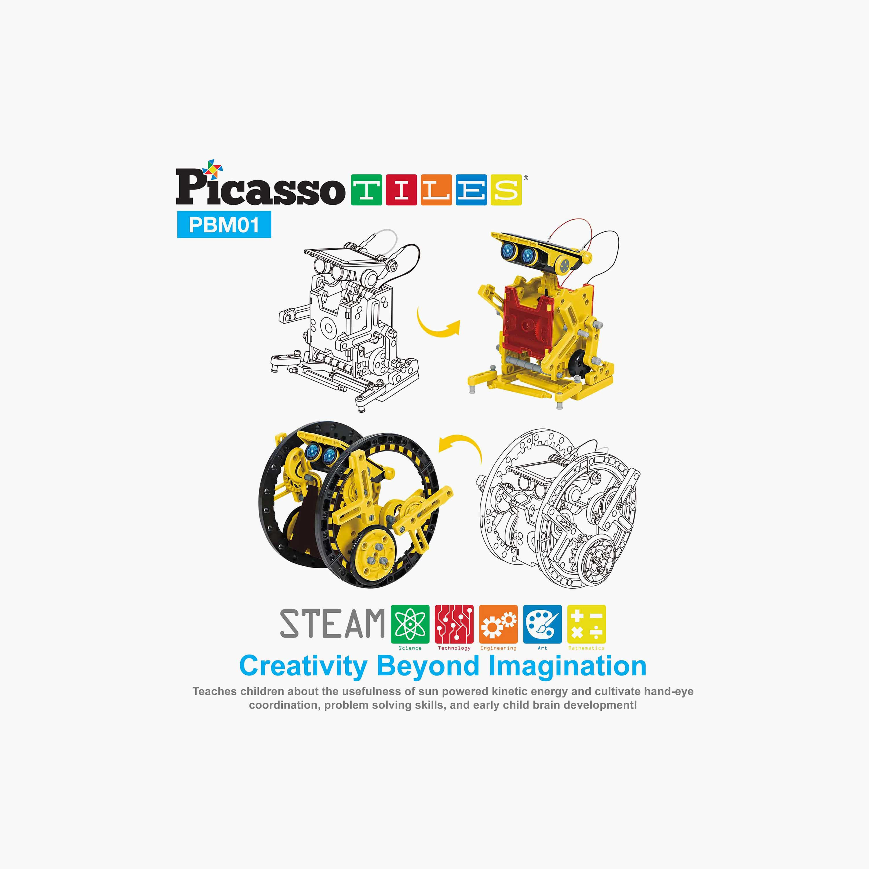 Picasso 12-in-1 Solar Powered Robot Science Kit - Space-toys-buildingblocks-magnetictoys-image-11