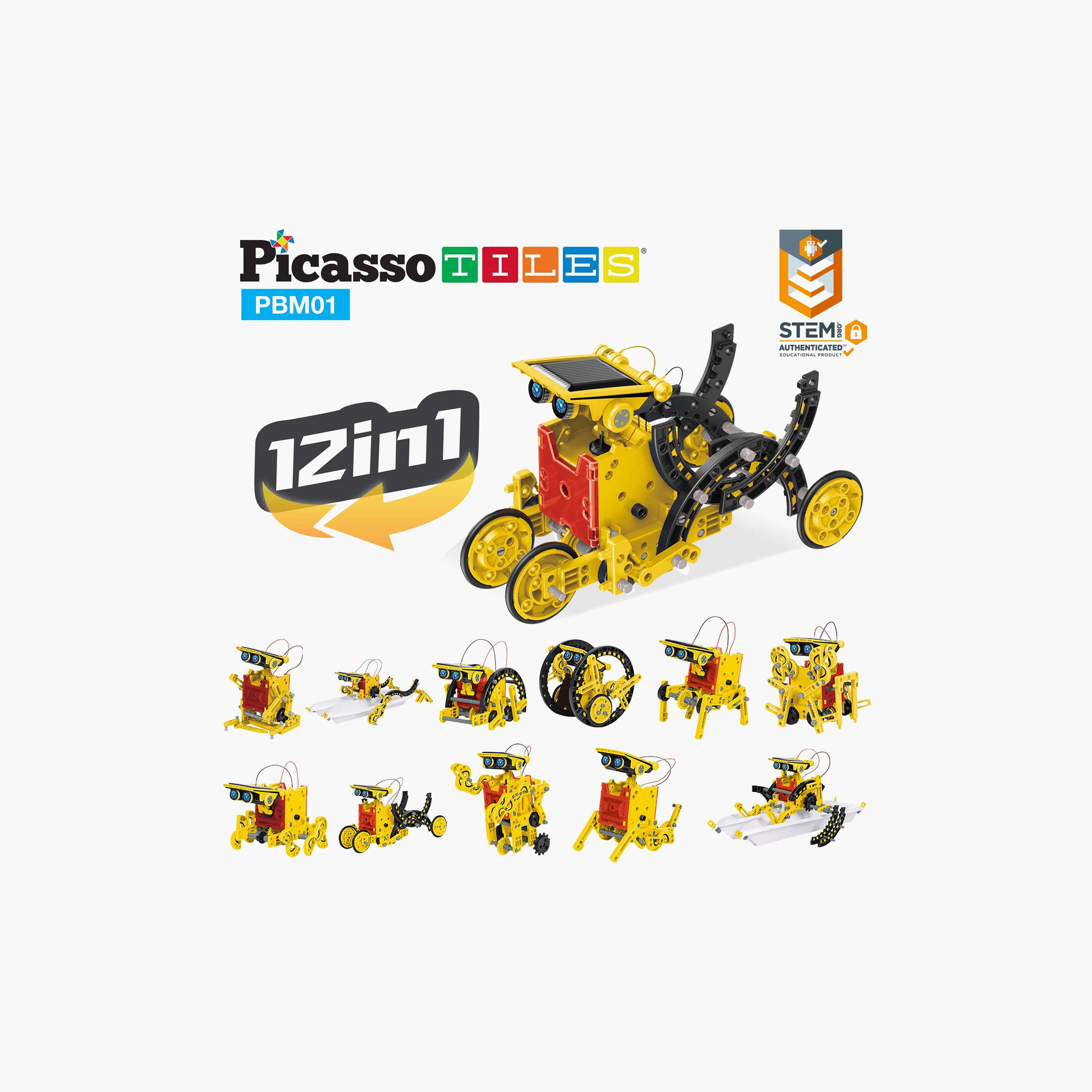 Picasso 12-in-1 Solar Powered Robot Science Kit - Space-toys-buildingblocks-magnetictoys-image-5