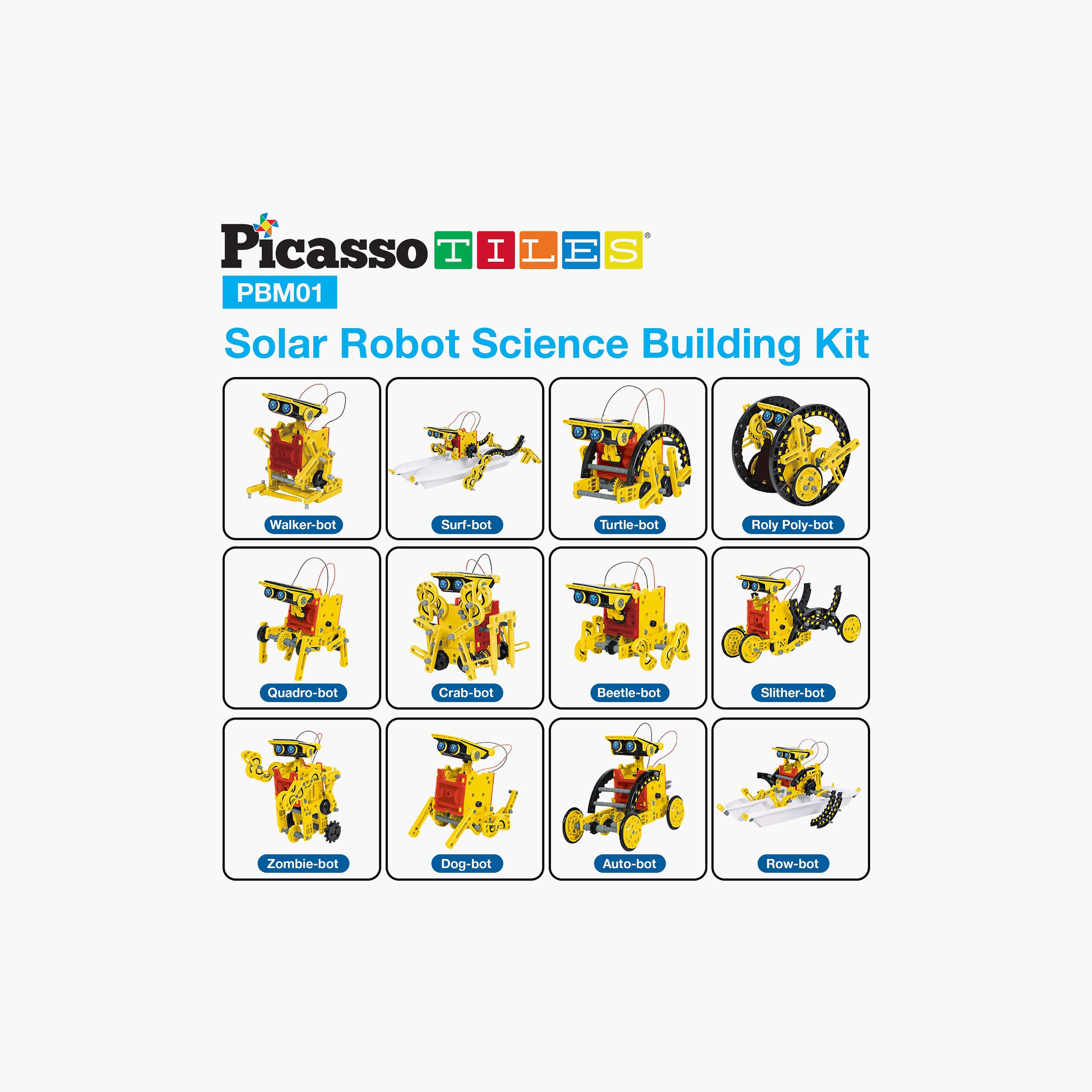 Picasso 12-in-1 Solar Powered Robot Science Kit - Space-toys-buildingblocks-magnetictoys-image-6