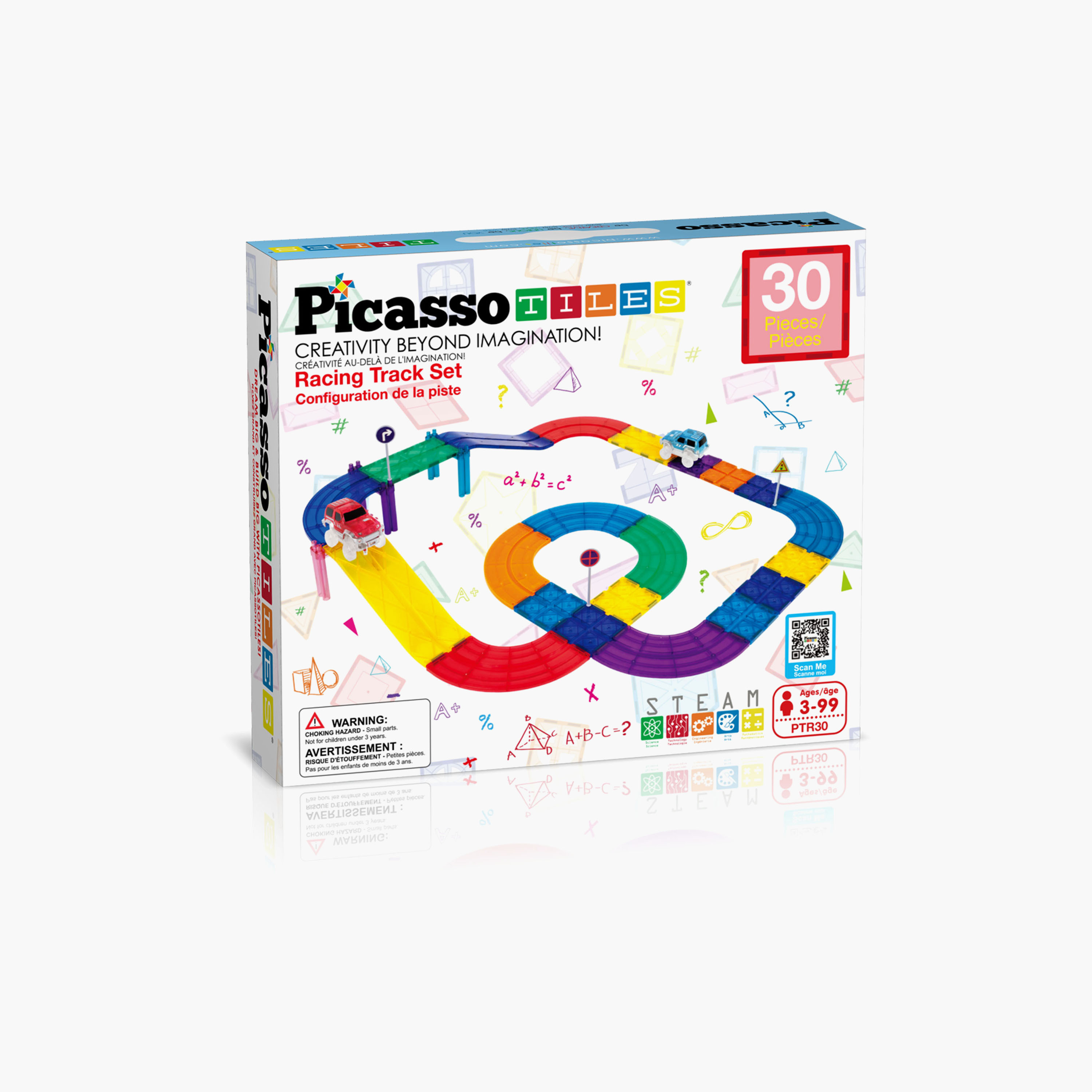 Picasso 30-Piece Magnetic Race Car Track with Trucks Building Set-toys-buildingblocks-magnetictoys-image-6