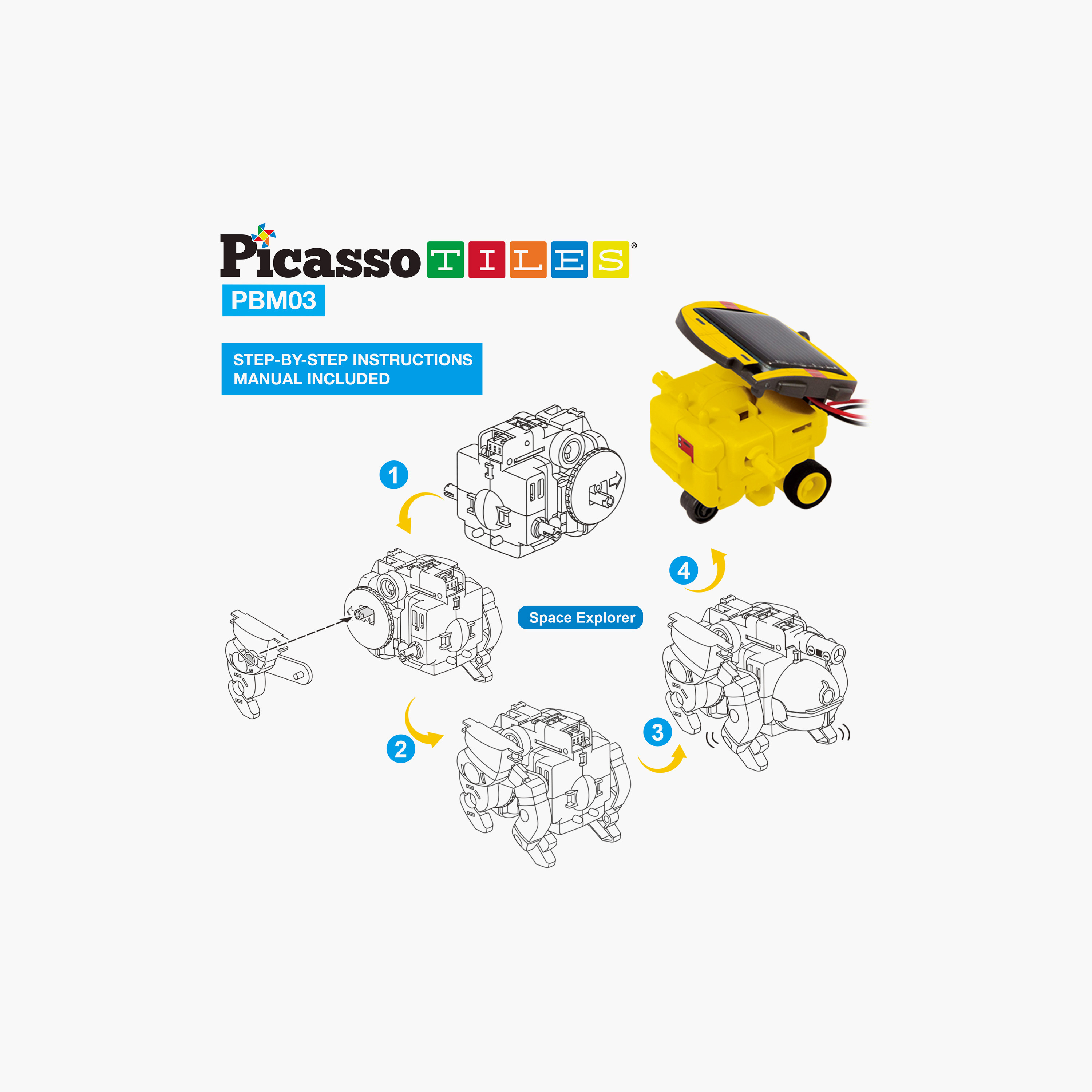Picasso 6-in-1 Solar Powered Robot Science Kit - UFO-toys-buildingblocks-magnetictoys-image-2
