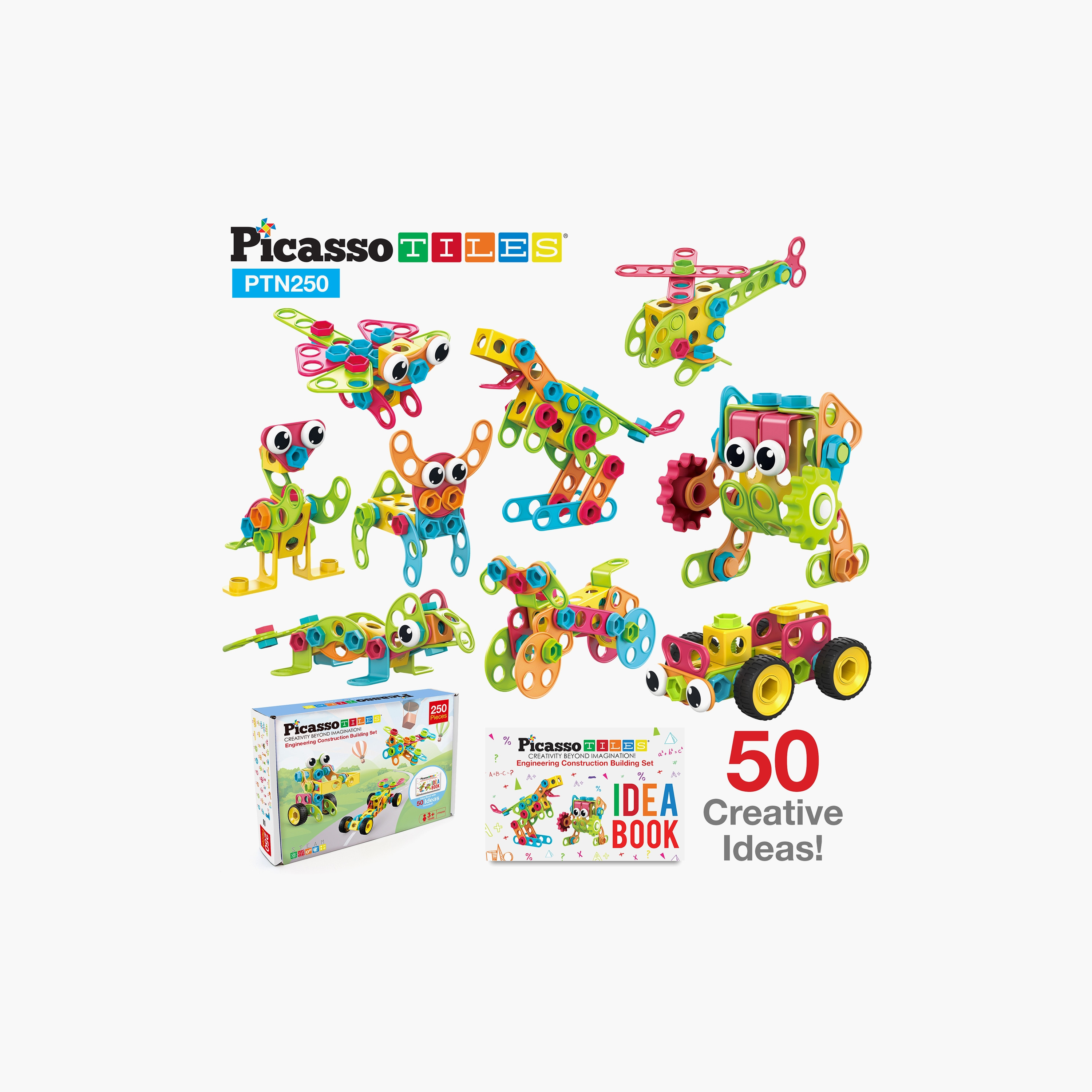 Picasso 250-Piece Engineering Construction Set with Toy Power Drill-toys-buildingblocks-magnetictoys-image-2