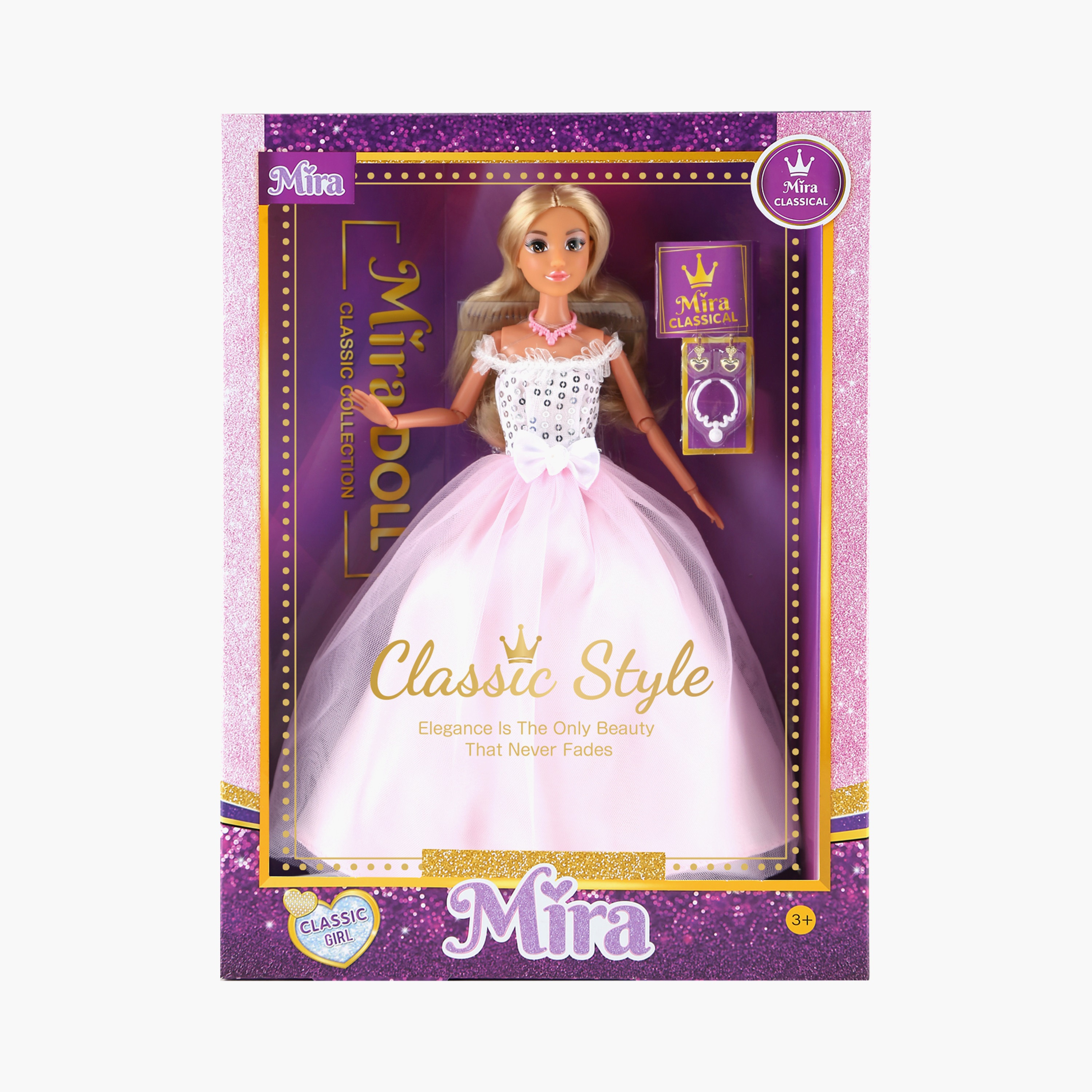دمية كلاسيكية بفستان أبيض كامل - 11.5 بوصة من ميرا-toys-dollsandplaysets-dolls-image-3