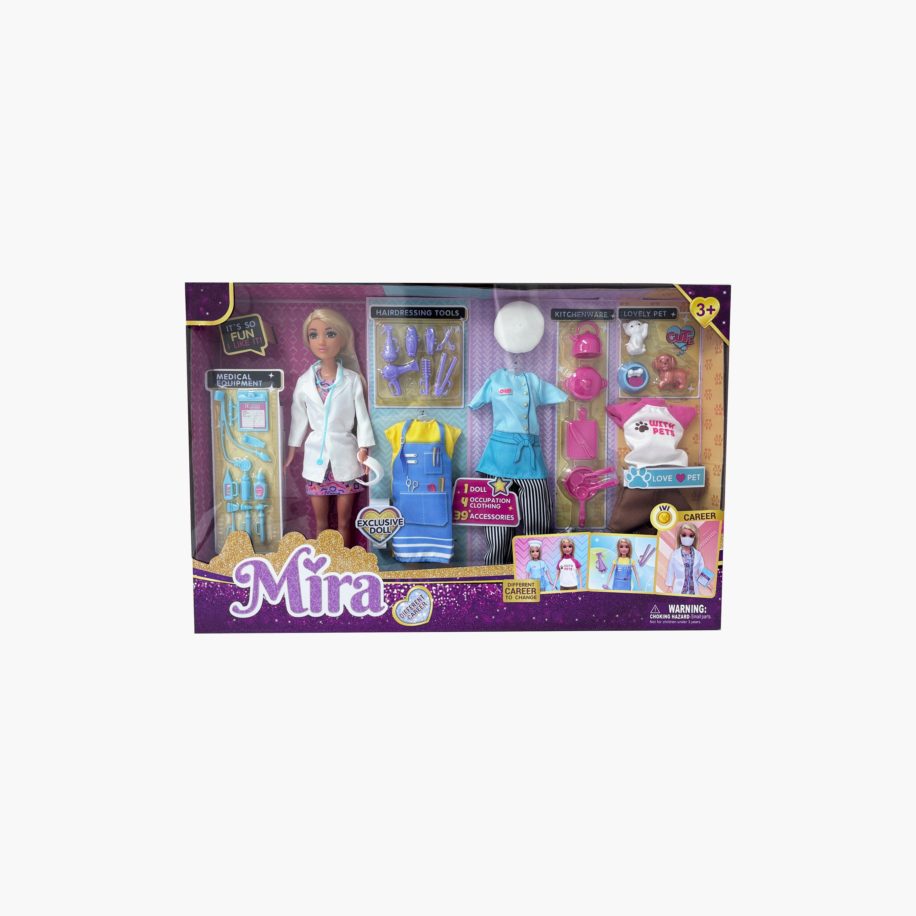 Mira Classic Careers Doll Play Set - 11.5 inch-toys-dollsandplaysets-dollplaysets-image-3
