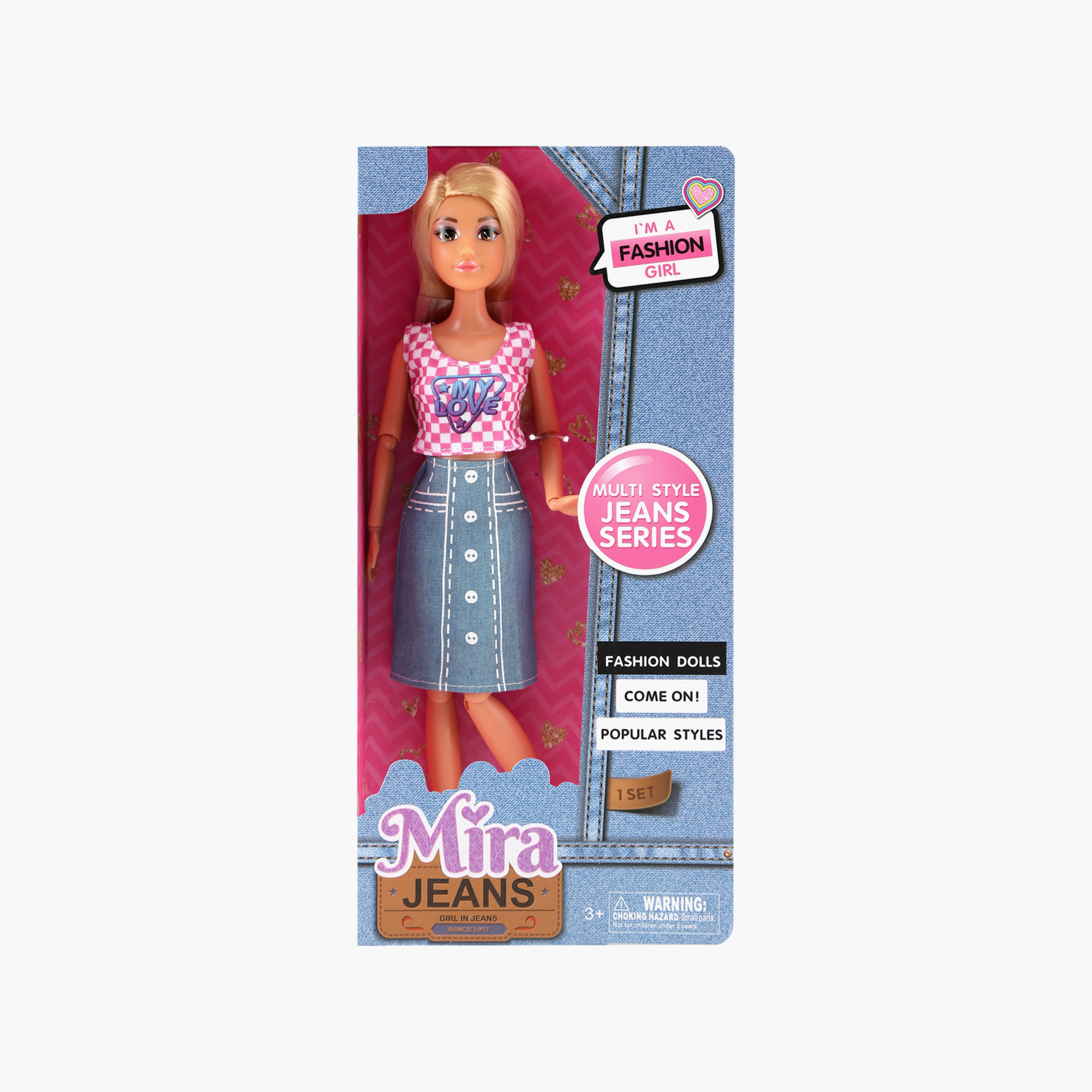 دمية كلاسيكية بتنورة دنيم - 11.5 بوصة من ميرا-toys-dollsandplaysets-dolls-image-2