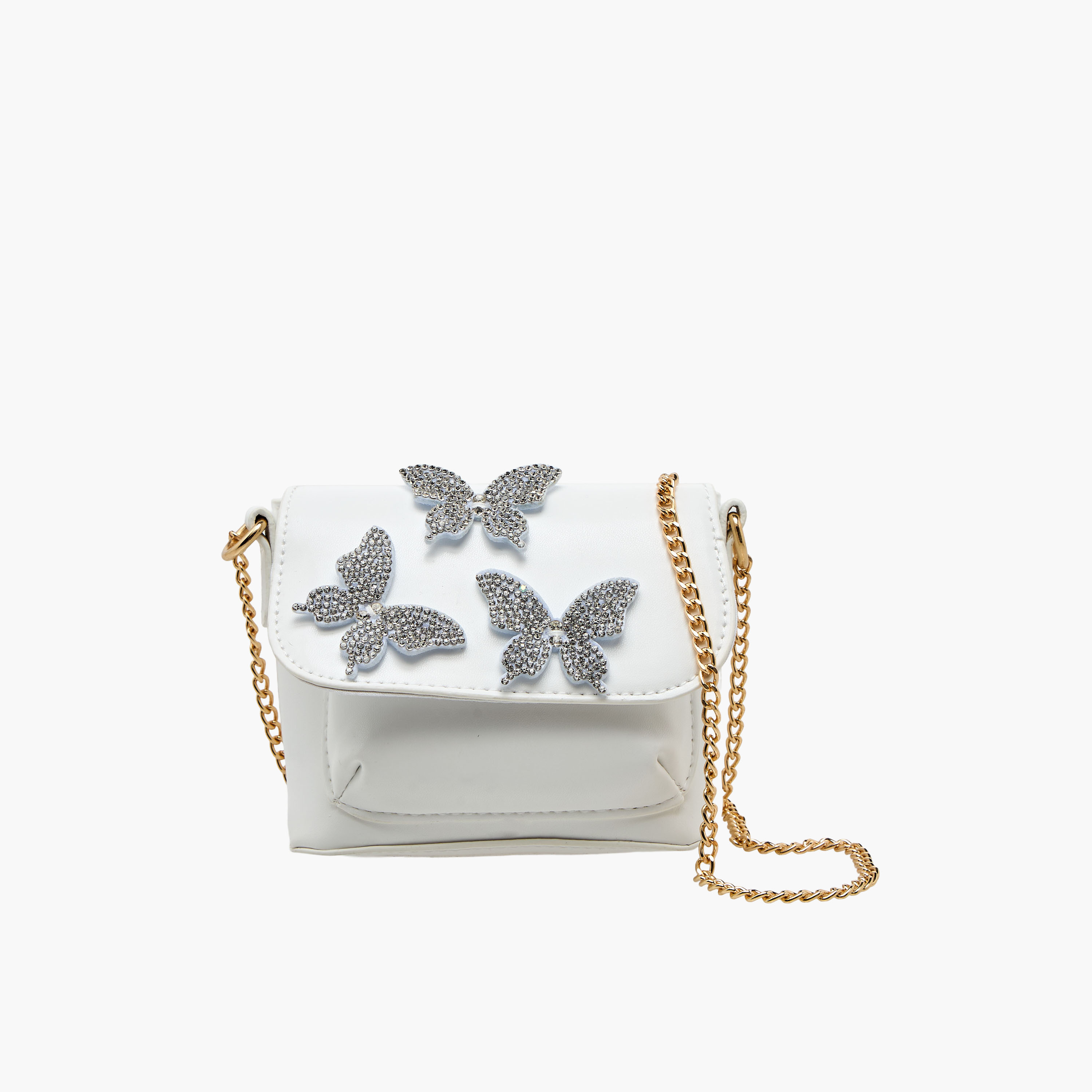 شنطة كروس بودي بتزيينات فراشة من فلورا بيلا-girls-accessories-bags-image-1