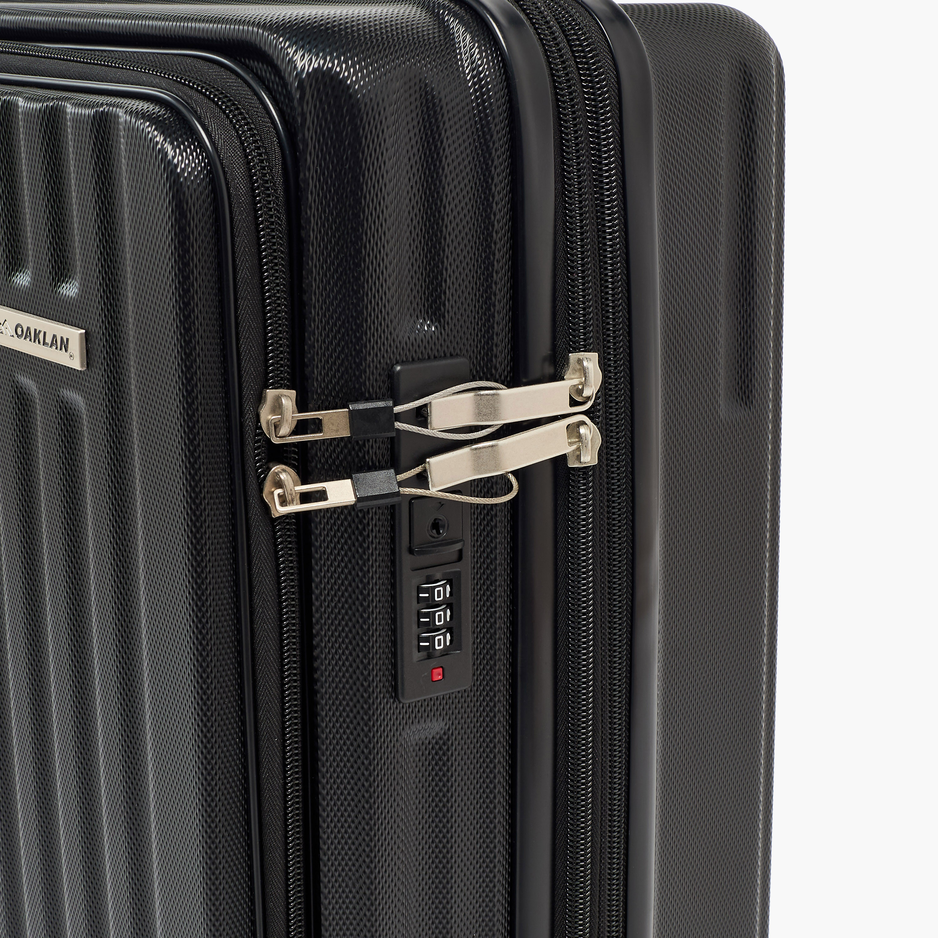 Oaklan by Shoexpress Textured Hardcase Luggage Trolley with Retractable Handle - Cabin-travel-luggagesandbags-luggage-image-4