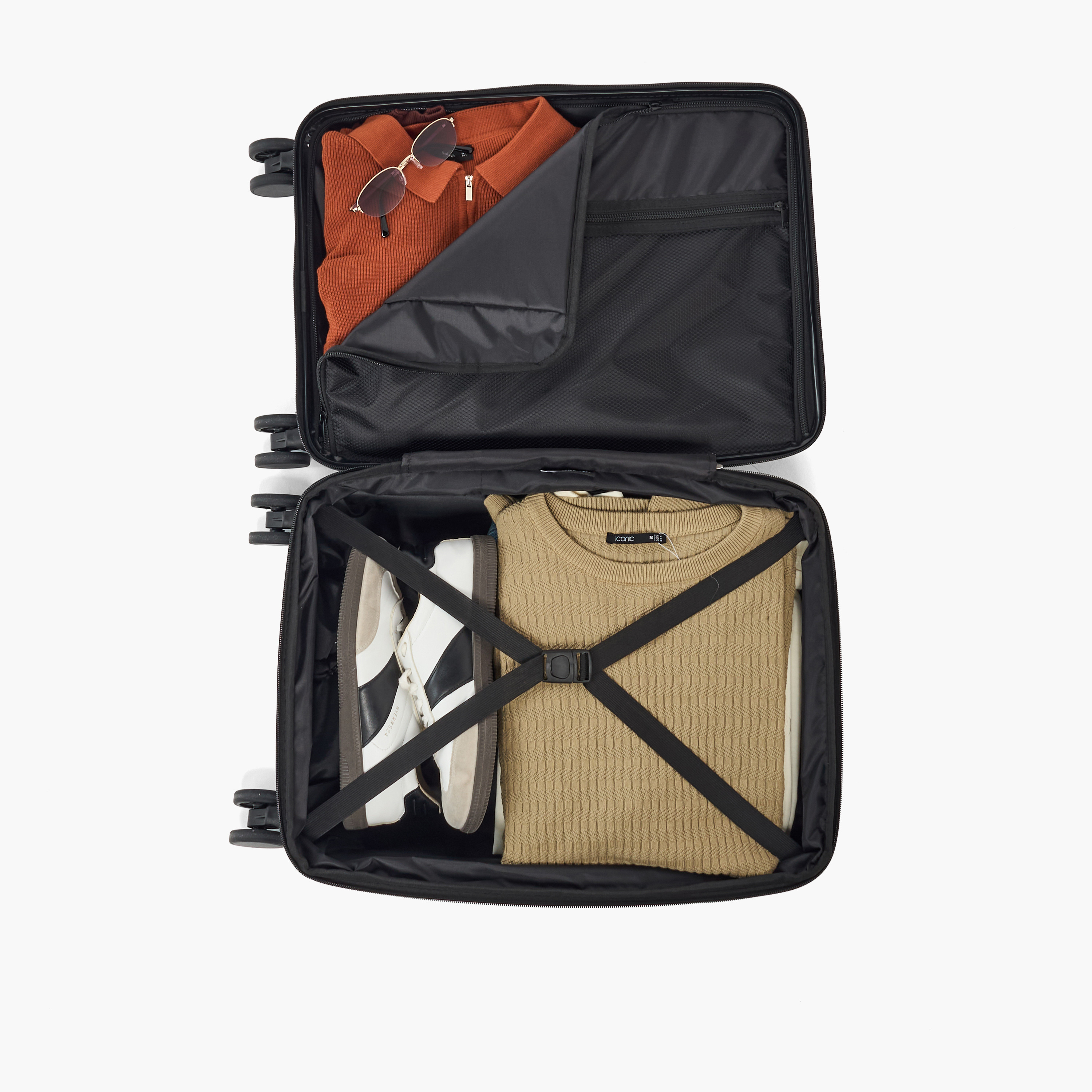 Oaklan by Shoexpress Textured Hardcase Luggage Trolley with Retractable Handle - Cabin-travel-luggagesandbags-luggage-image-8