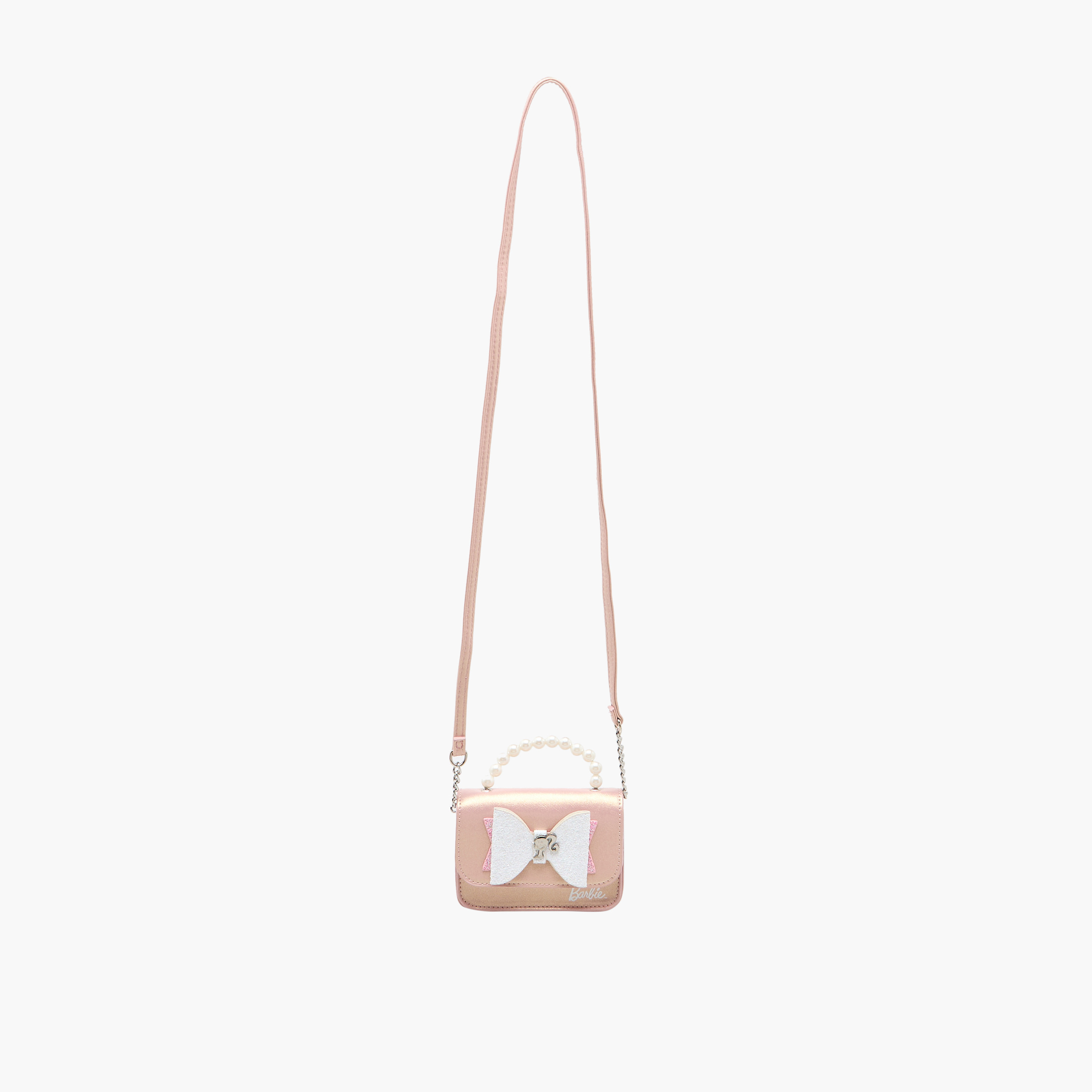 Barbie Bow Accent Crossbody Bag with Pearl Handle-girls-accessories-bags-image-3