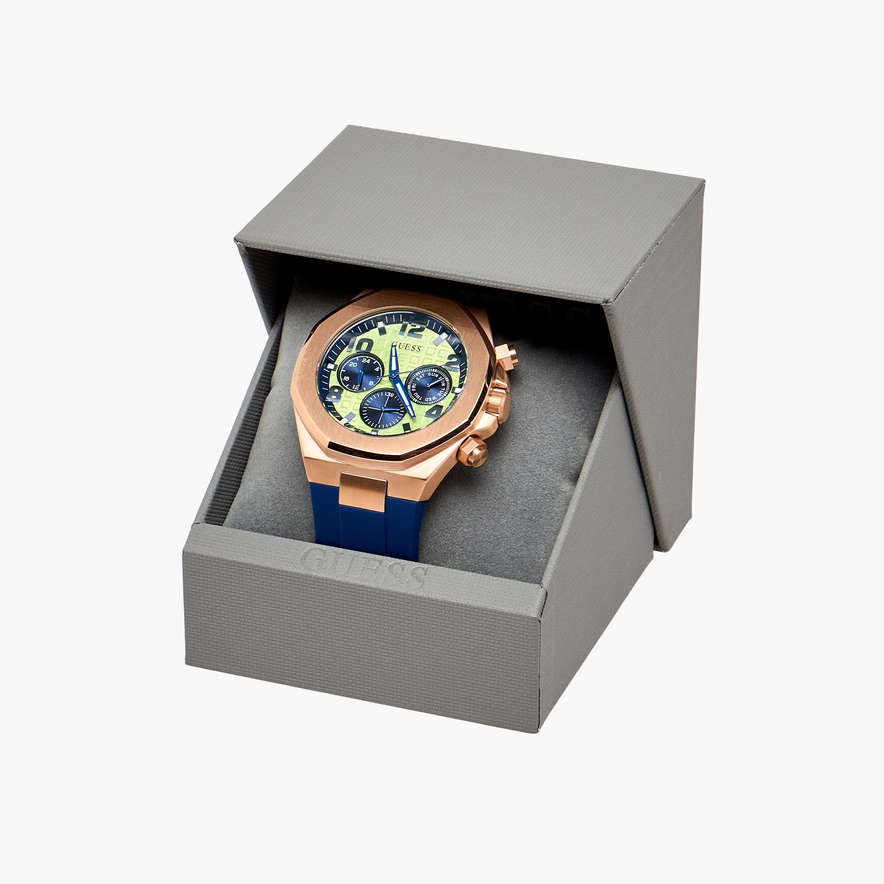 Guess Chronograph Watch Blue Silicone Strap-men-watchesandjewellery-watches-image-7