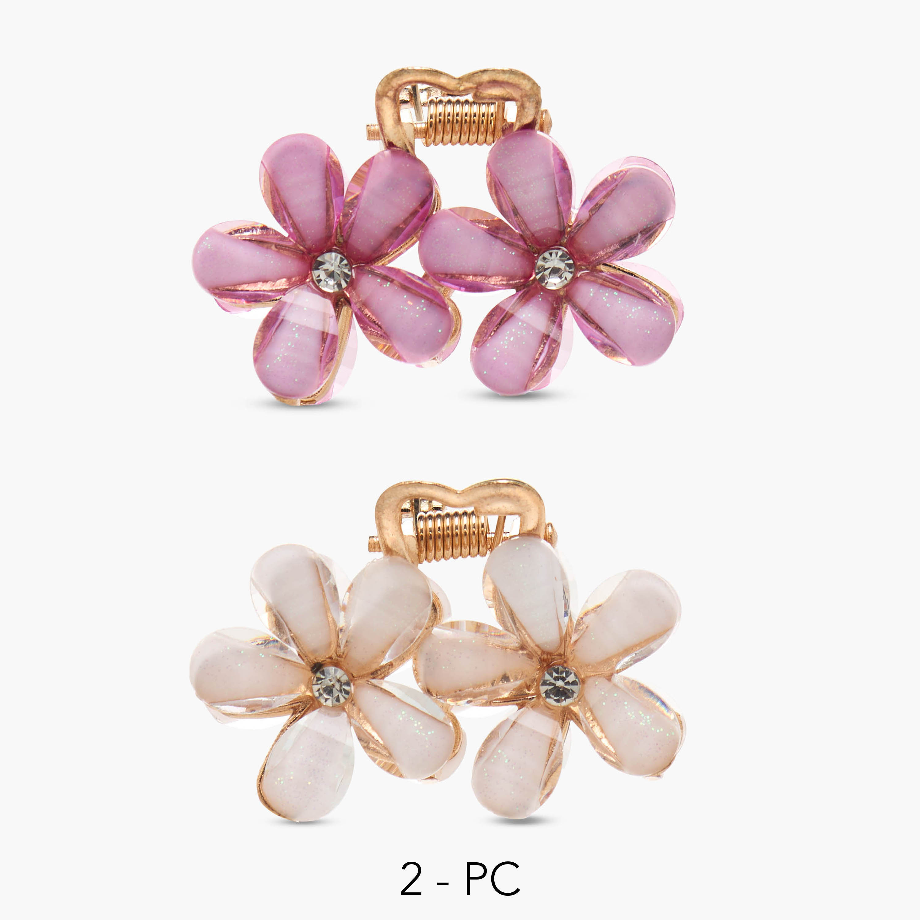 Pack of 2 Charmz Hair Clamp with Floral Detail-girls-accessories-hairaccessories-image-1