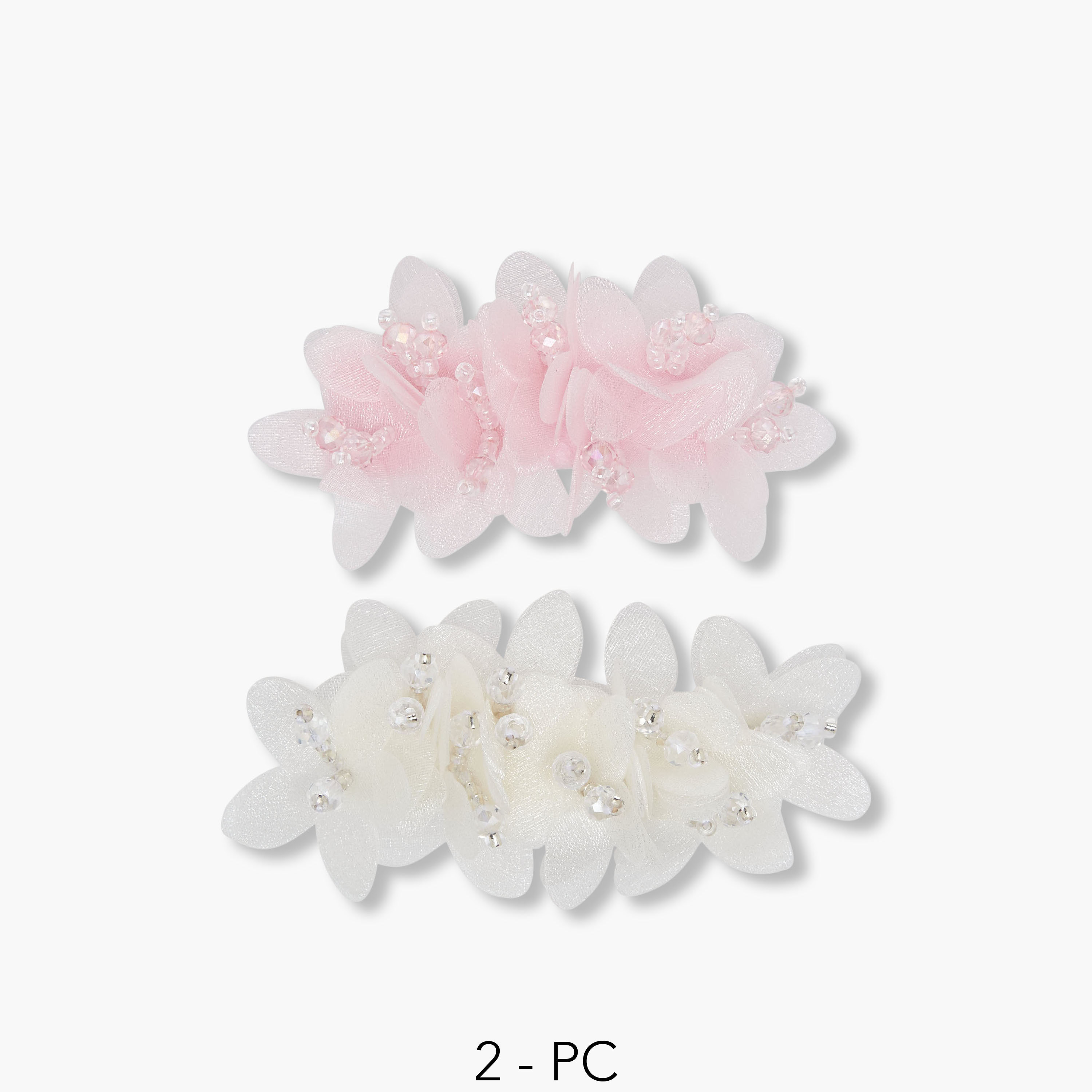 Pack of 2 Charmz Barrette Hair Clip with Floral Embellishment-girls-accessories-hairaccessories-image-1