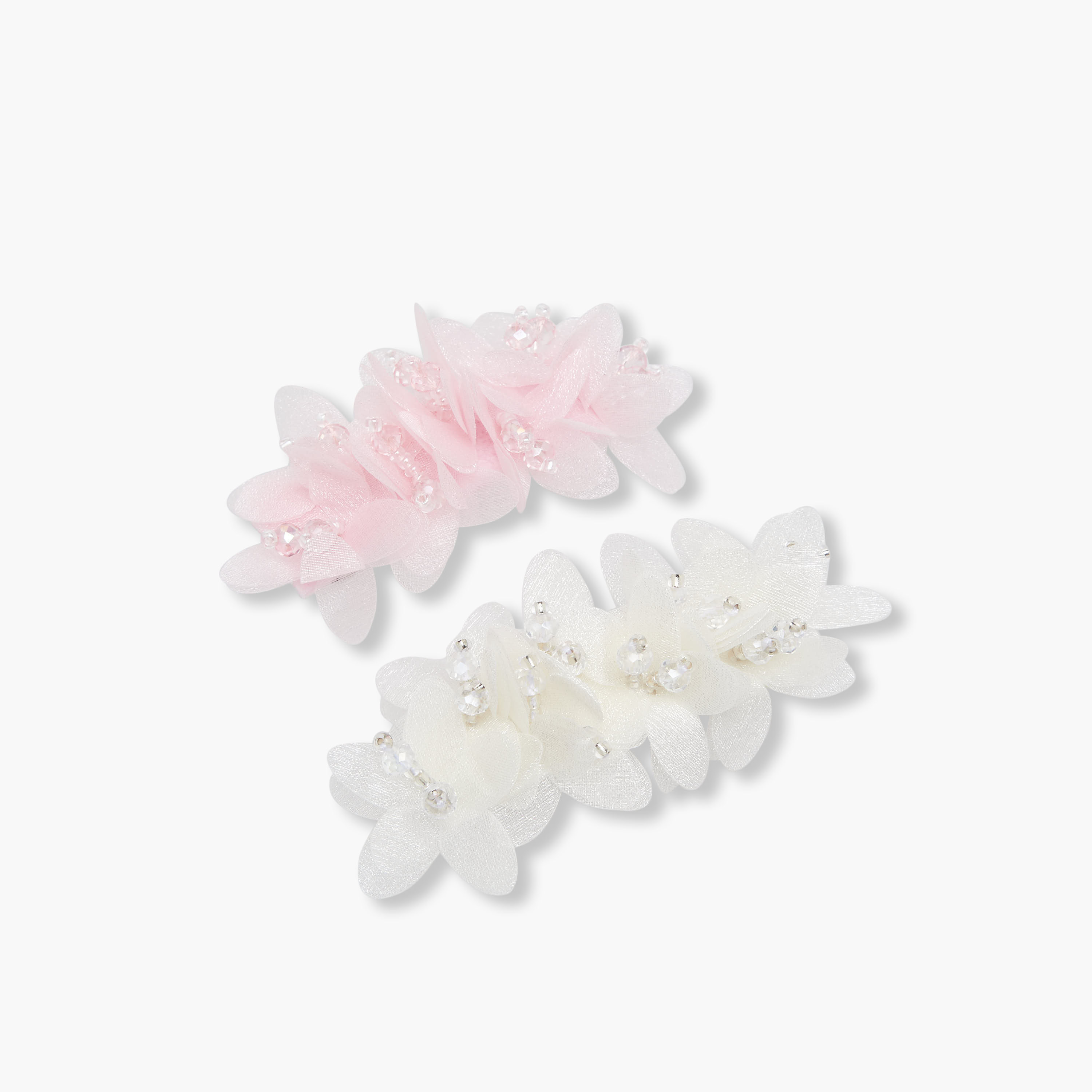 Pack of 2 Charmz Barrette Hair Clip with Floral Embellishment-girls-accessories-hairaccessories-image-2