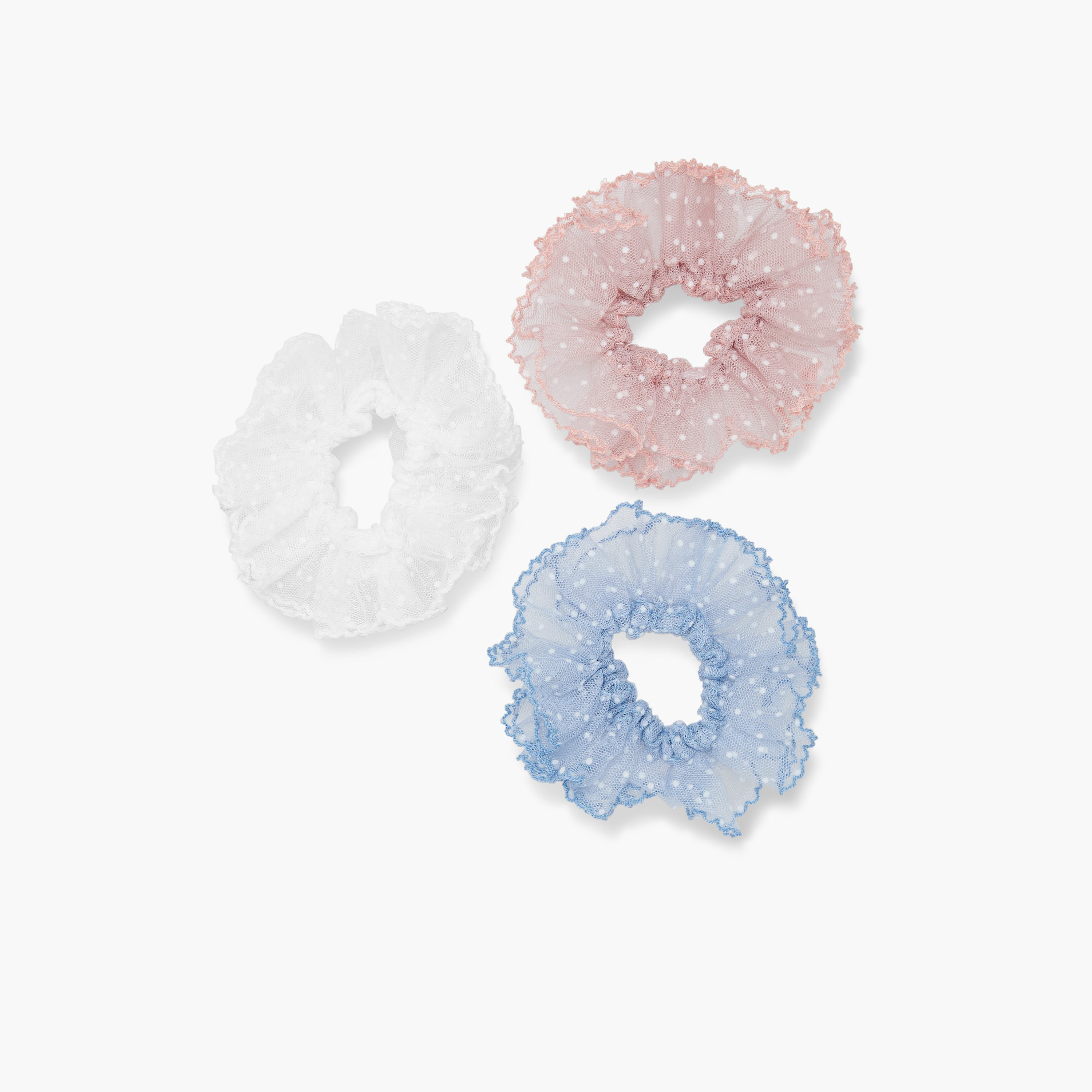 Pack of 3 Charmz Hair Scrunchie with Mesh Texture-girls-accessories-hairaccessories-image-3