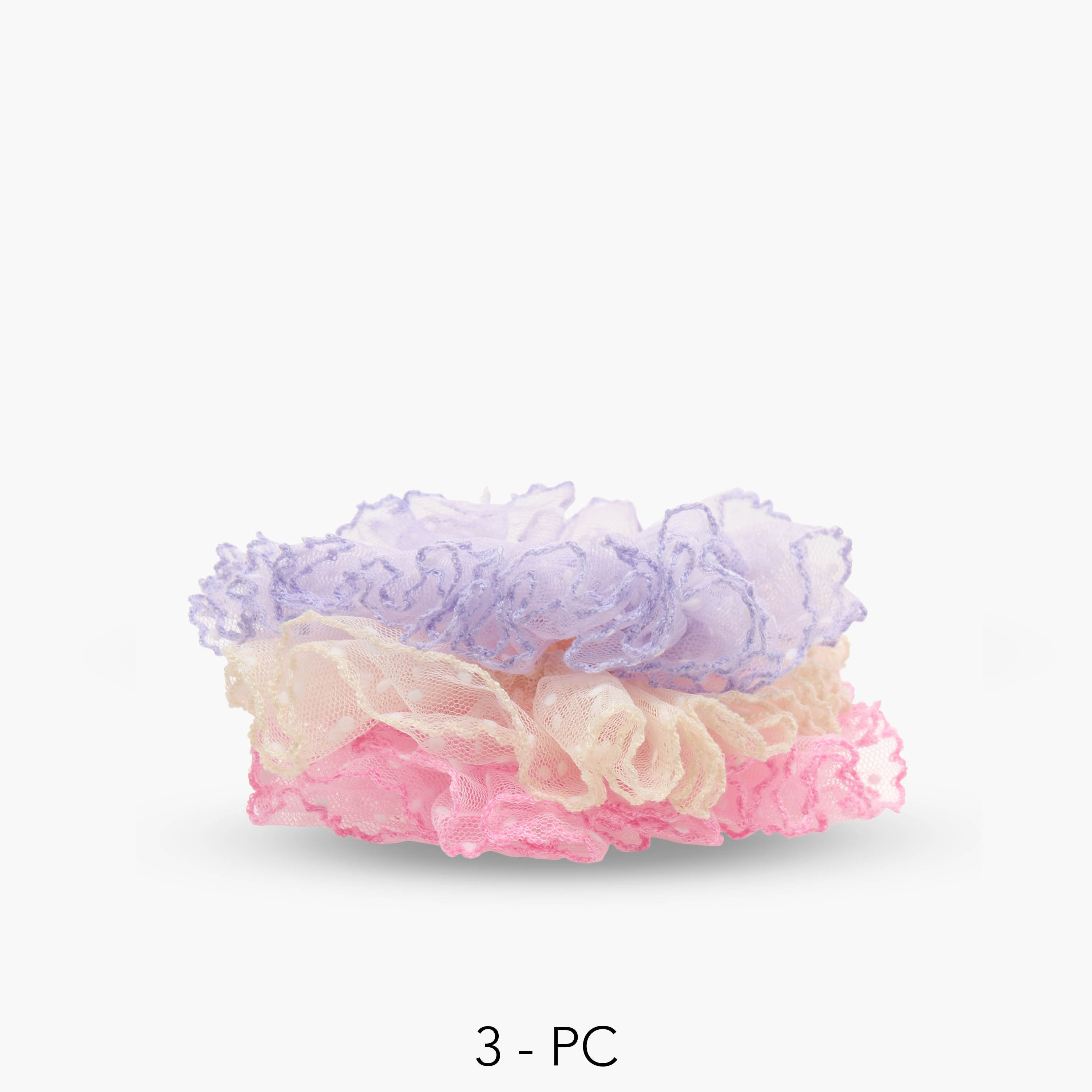 Pack of 3 Charmz Scrunchie with Polka Dot Print-girls-accessories-hairaccessories-image-1