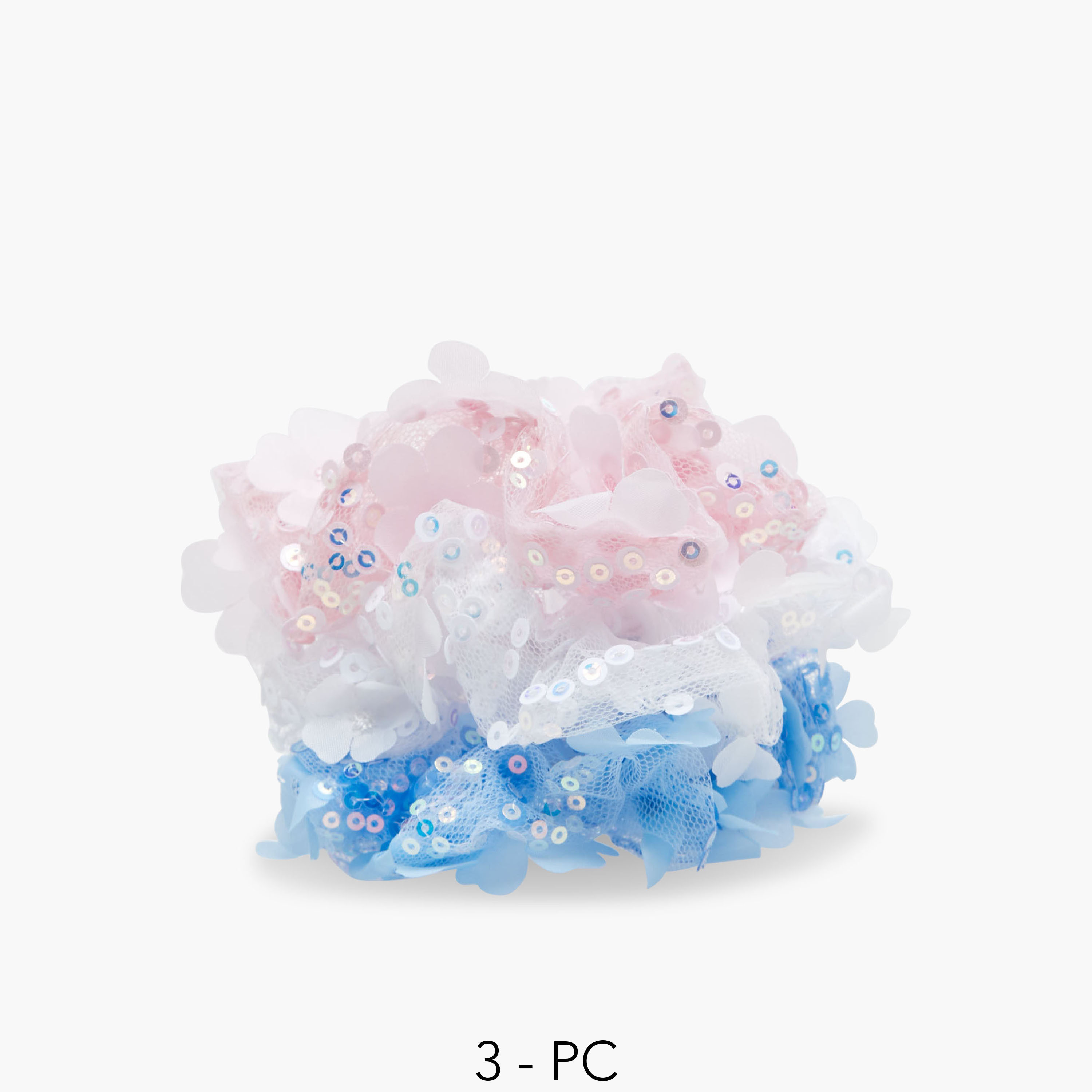 Pack of 3 Charmz Hair Scrunchie with Embellishment-girls-accessories-hairaccessories-image-1