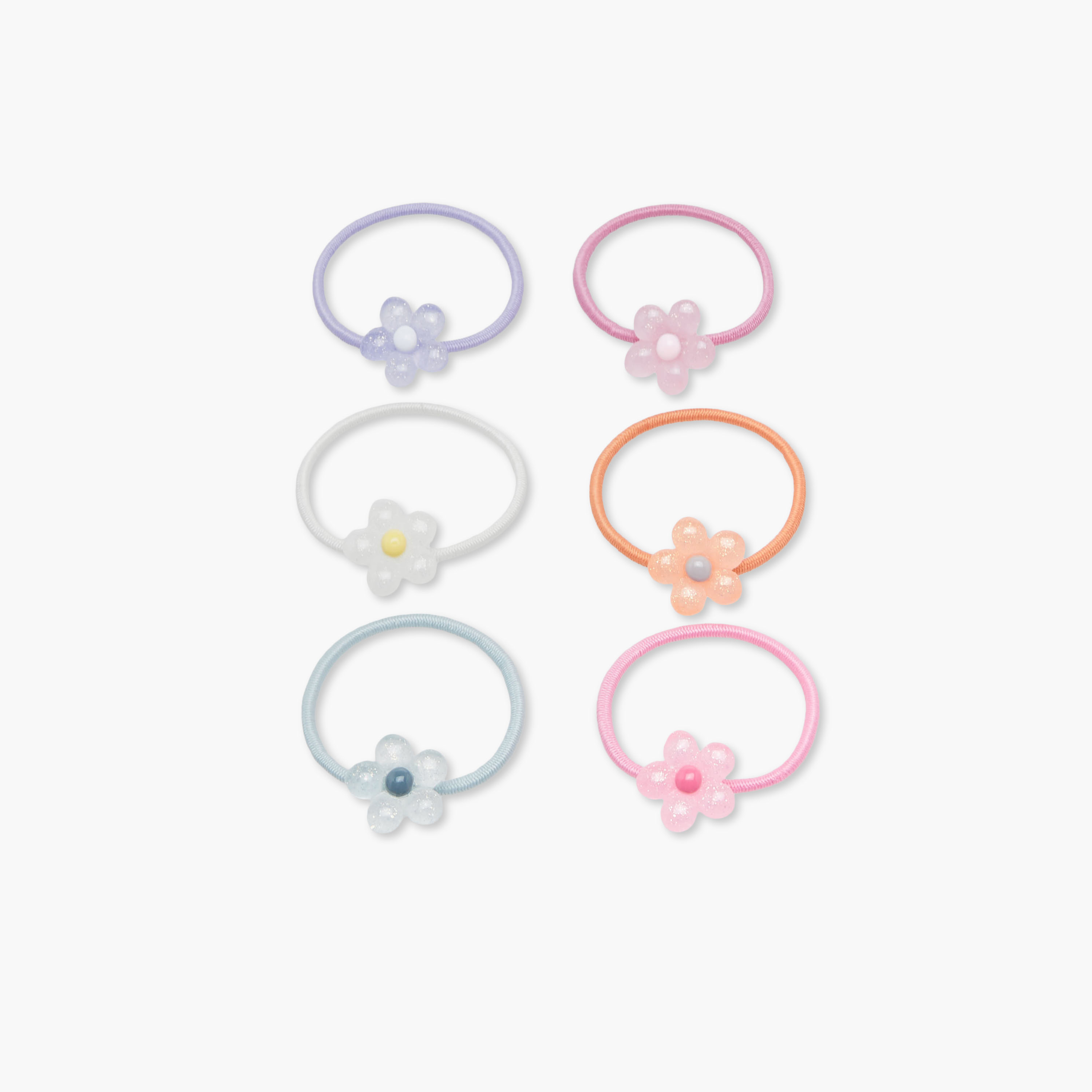 Pack of 6 Charmz Hair Tie with Heart Accent-girls-accessories-hairaccessories-image-2