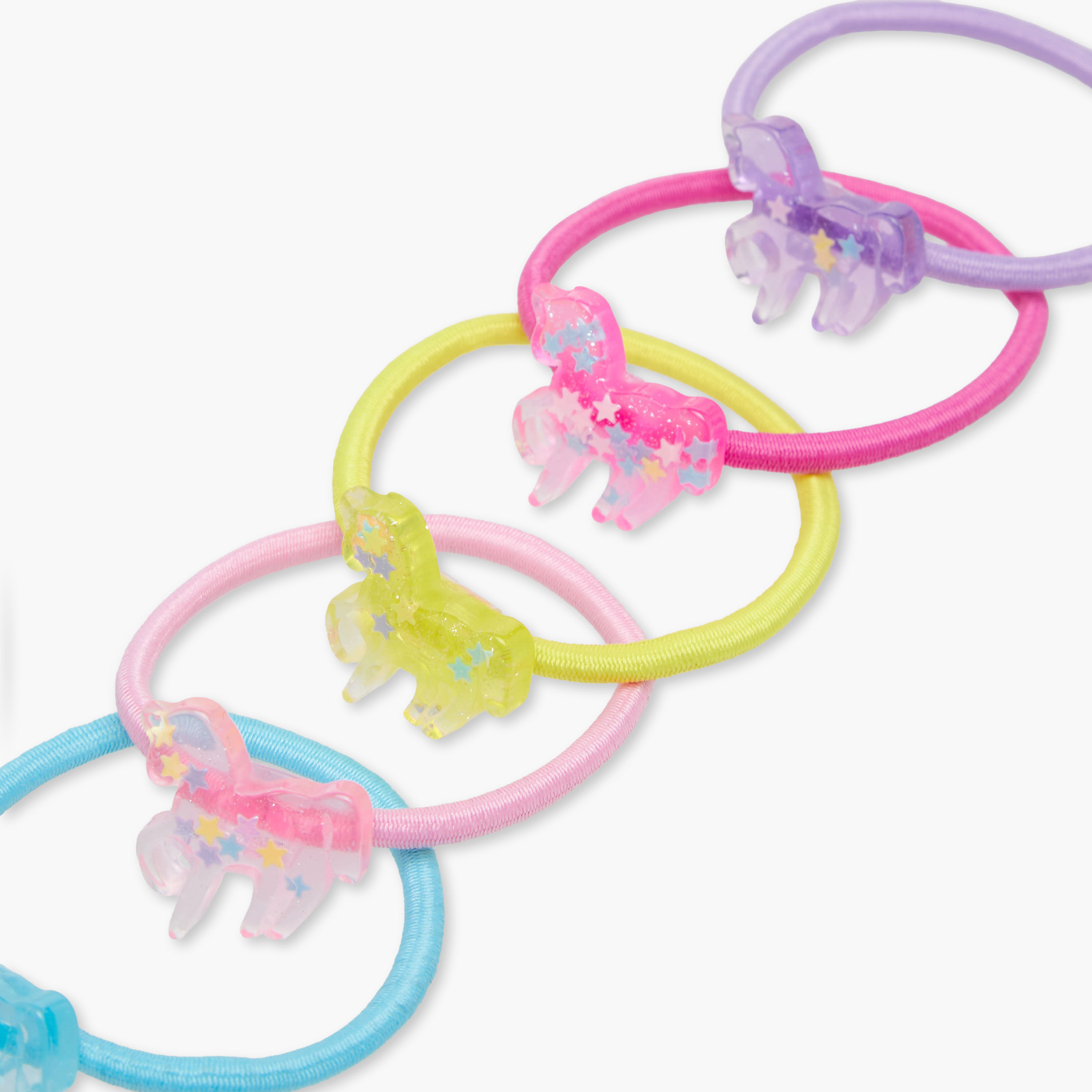 Pack of 5 Charmz Hair Tie with Unicorn Accent-girls-accessories-hairaccessories-image-4