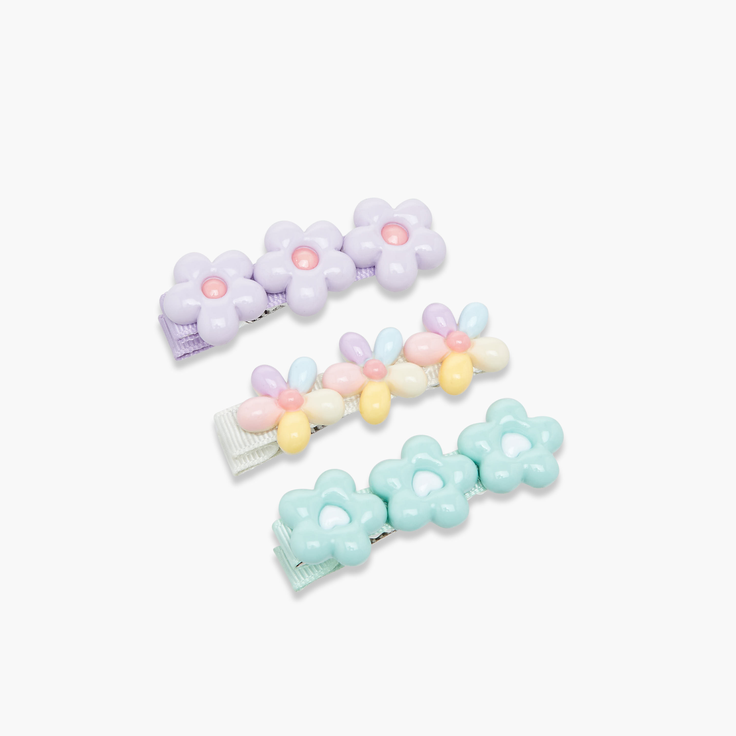 Pack of 3 Charmz Hair Clip with Floral Accent-baby-girls-accessories-hairaccessories-image-2