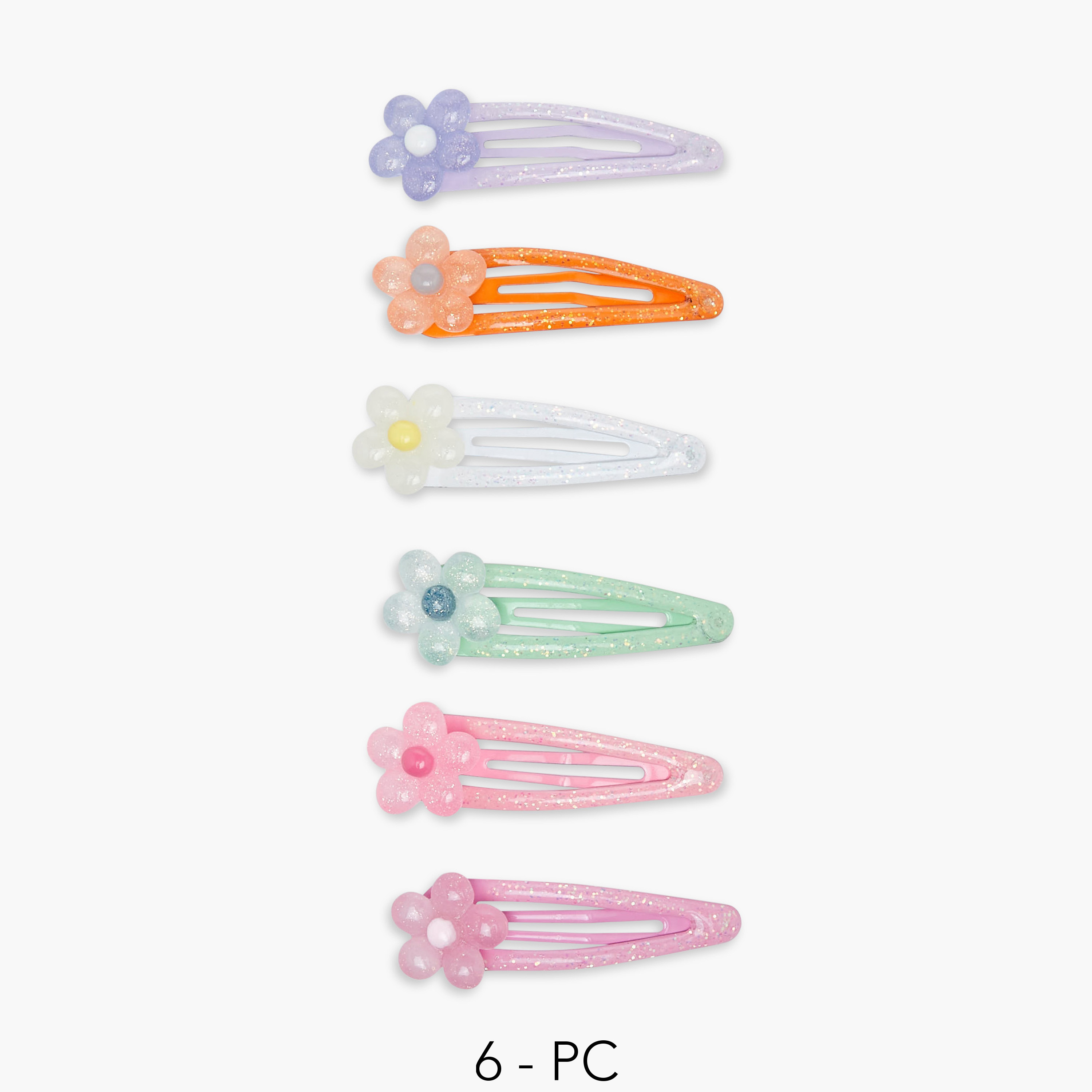 Pack of 6 Charmz Hair Clip with Floral Accent-baby-girls-accessories-hairaccessories-image-1