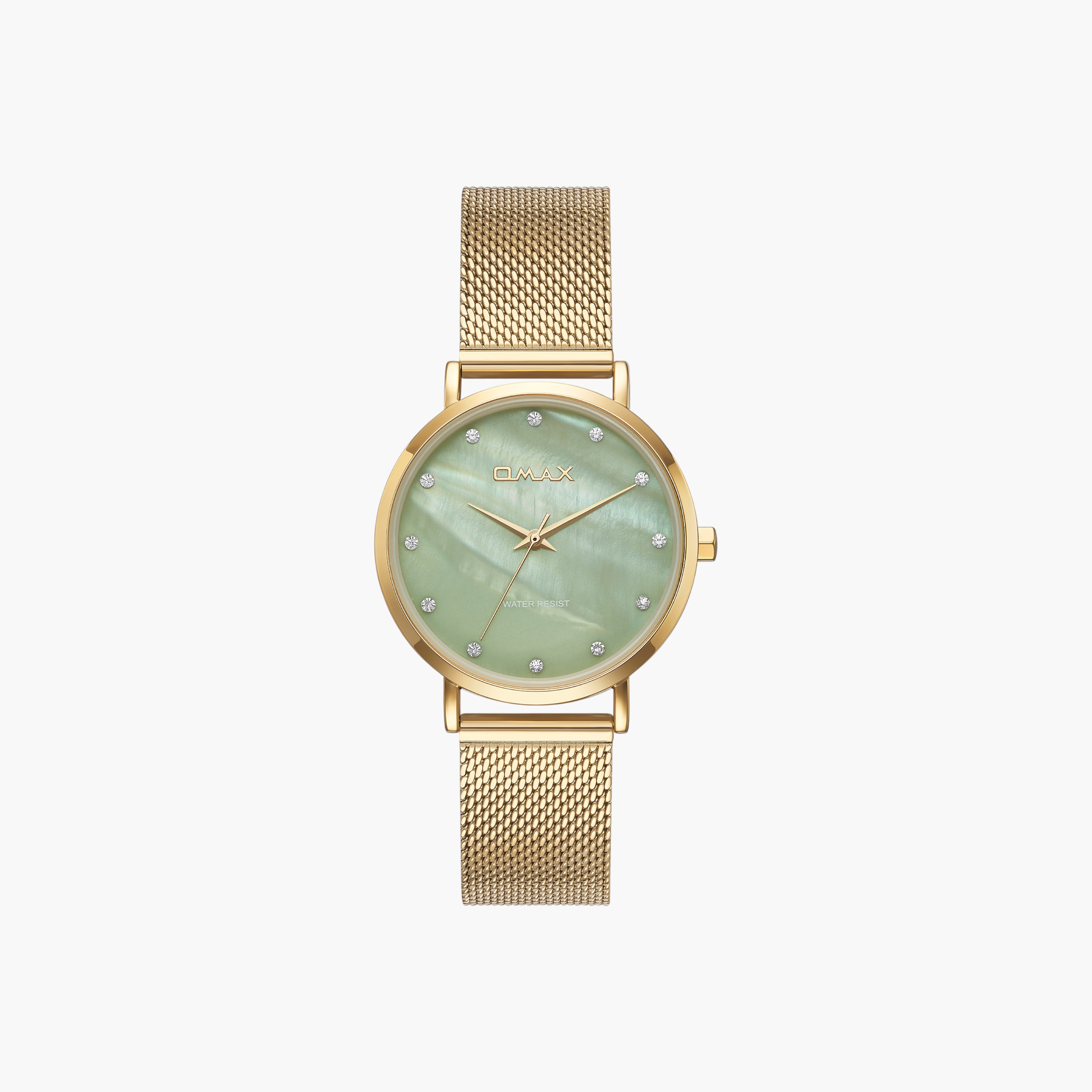 OMAX Gold Tone Mesh Strap Watch-women-watchesandjewellery-watches-image-1