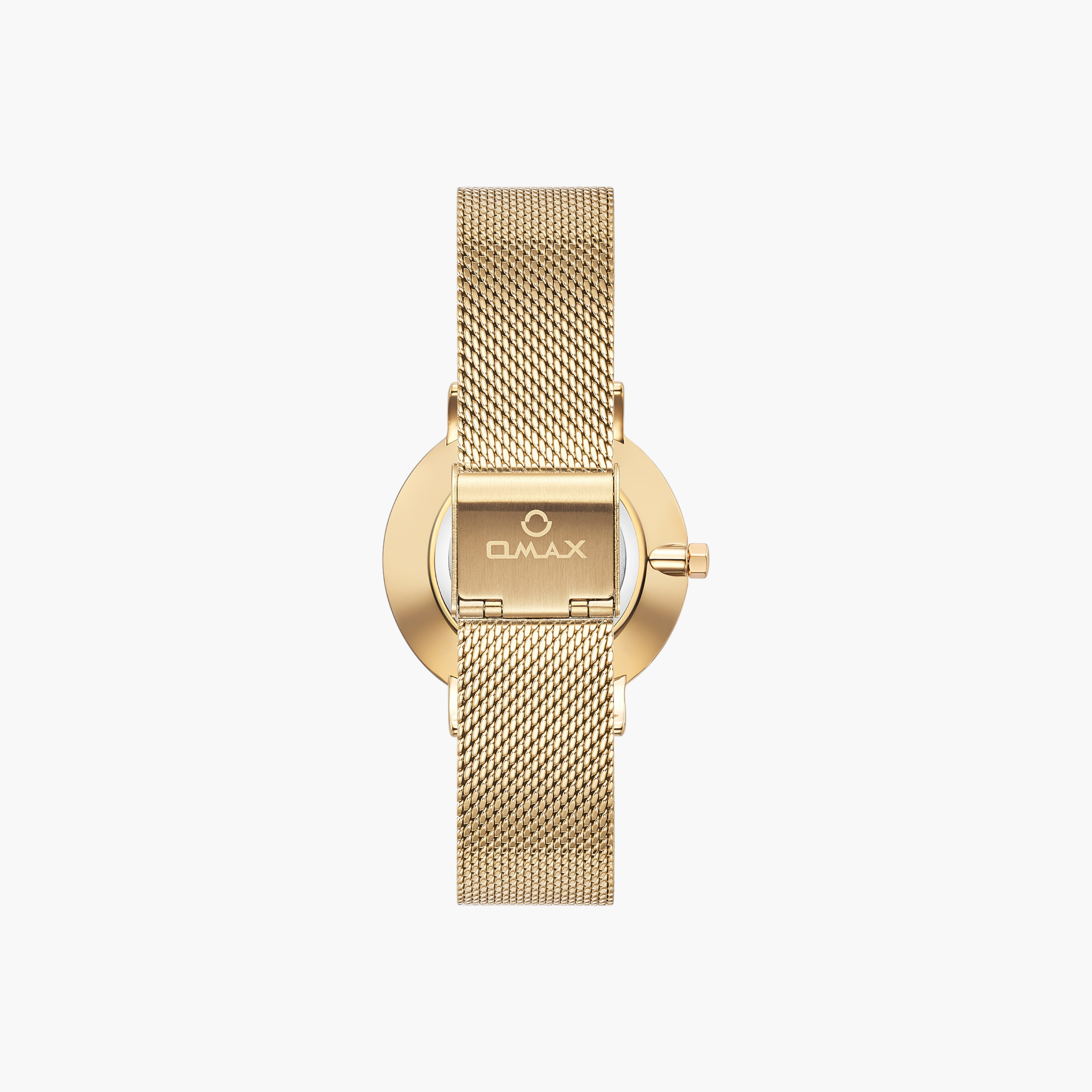 OMAX Gold Tone Mesh Strap Watch-women-watchesandjewellery-watches-image-2