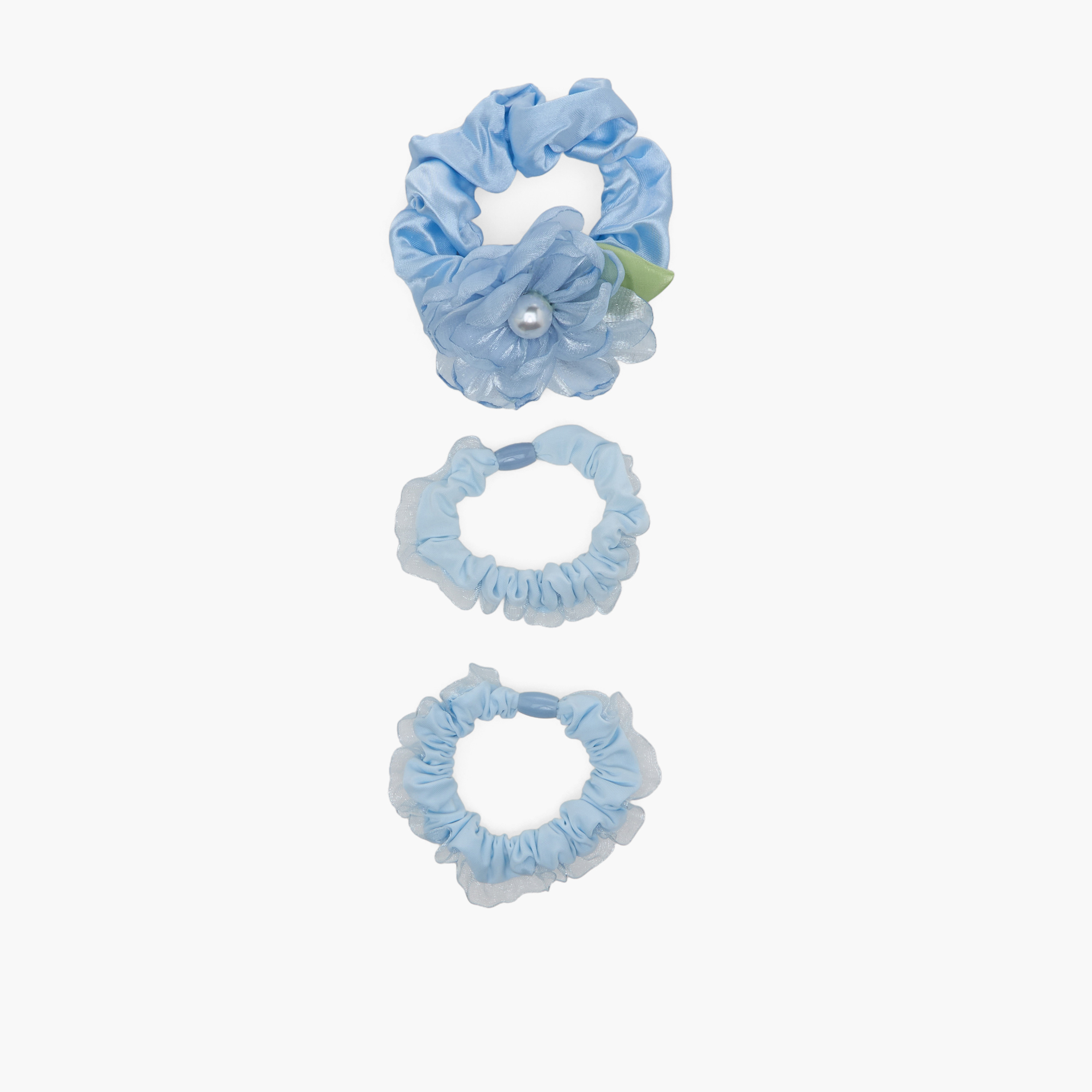 طقم من 3 سكرنشي بزينة لؤلؤ من تشارمز-girls-accessories-hairaccessories-image-1