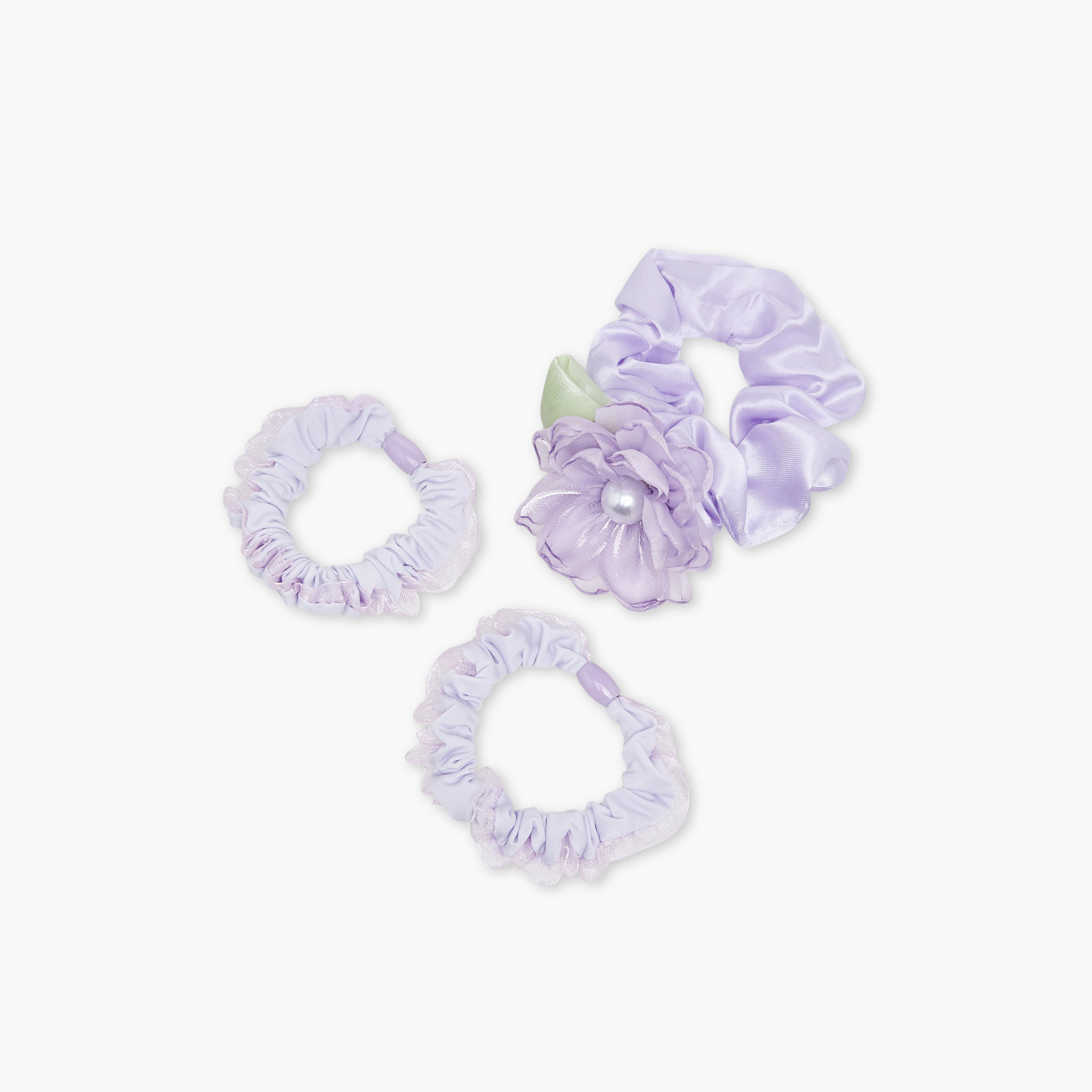 Pack of 3 Charmz Hair Scrunchie with Assorted Design-girls-accessories-hairaccessories-image-4