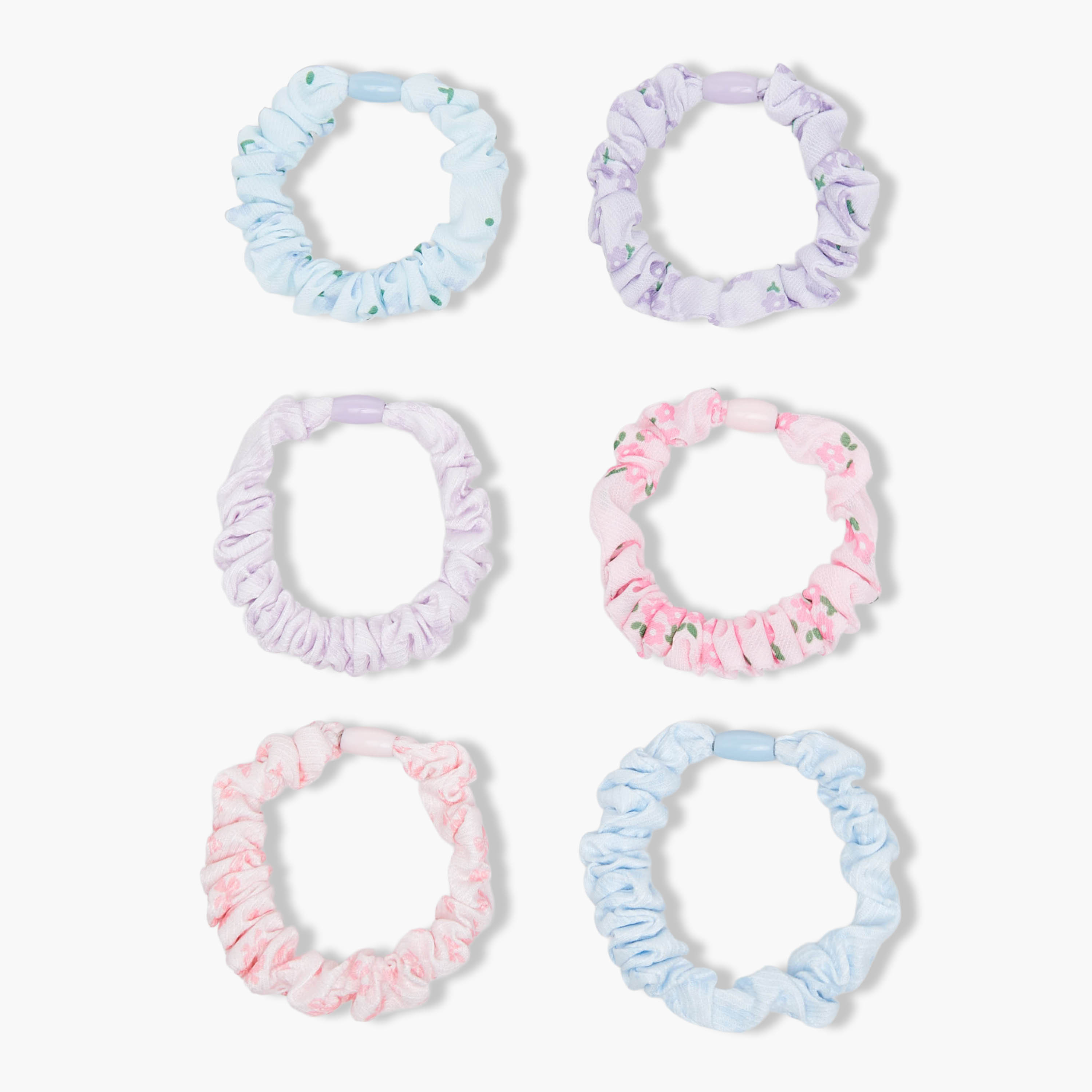 Pack of 6 Charmz Hair Scrunchie with Bead Accent-girls-accessories-hairaccessories-image-3